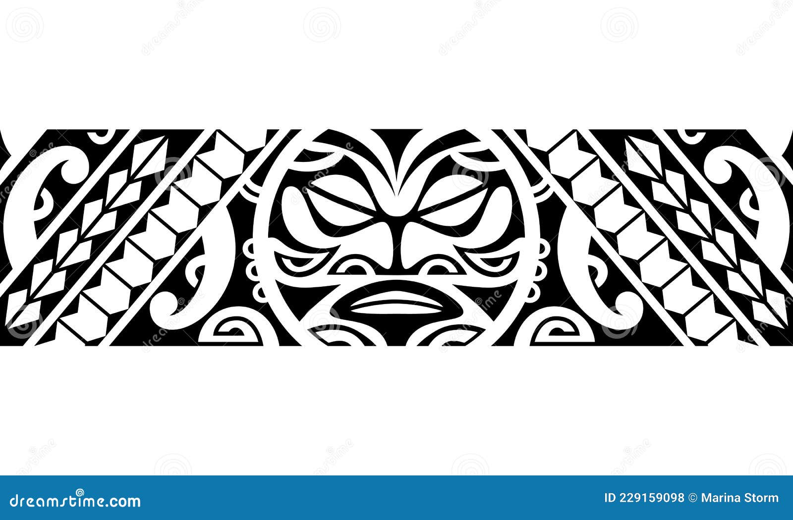 Bless international Tattoo Fabric By The Yard Pattern With Sea Turtles In  Maori Style Polynesian Swirly MotifsSquare  Wayfair