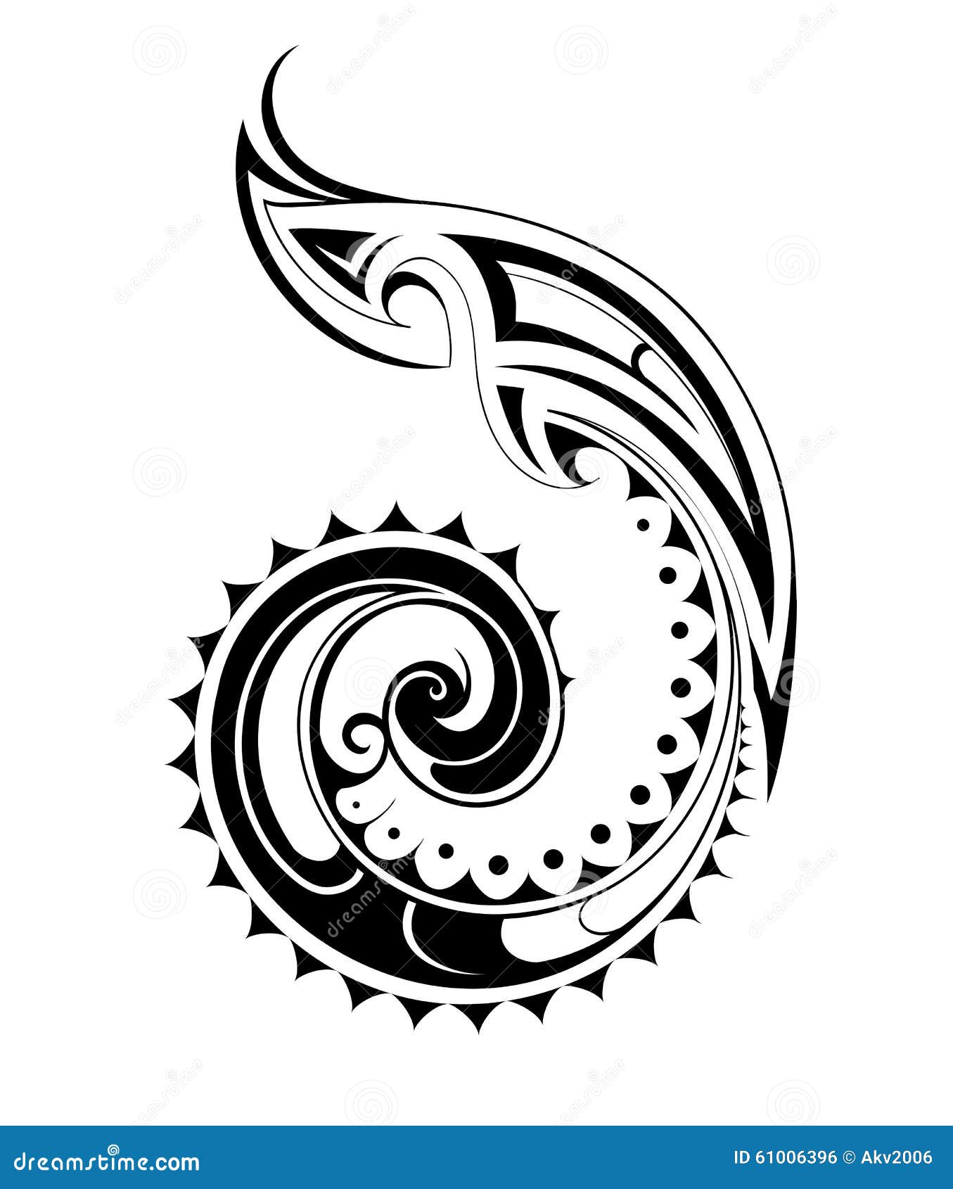 Maori Style Tattoo Stock Vector - Image: 61006396