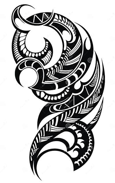 Maori Styled Tattoo Pattern Stock Vector - Illustration of tattoo, body ...