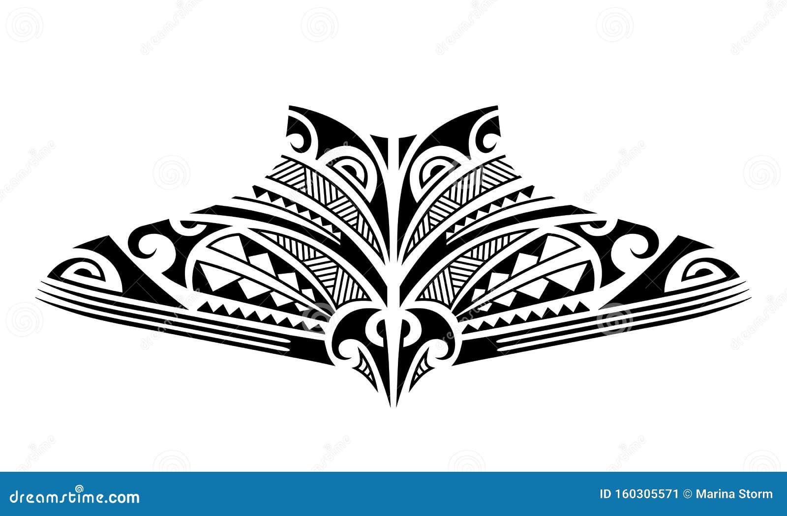 Maori Tattoo Sketch for Neck, Back, Chest. Stock Vector - Illustration of  polynesian, stencil: 160305571