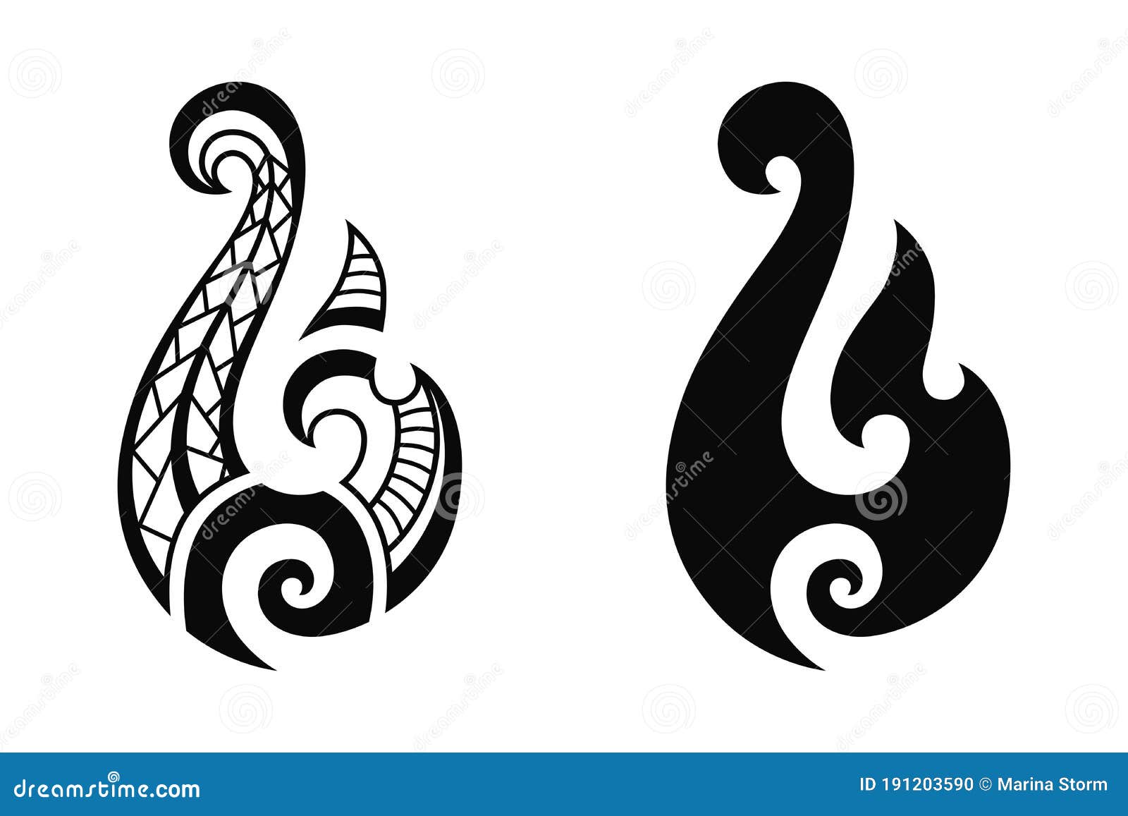 Maori Tribal Fish Hook Stock Illustrations – 25 Maori Tribal Fish