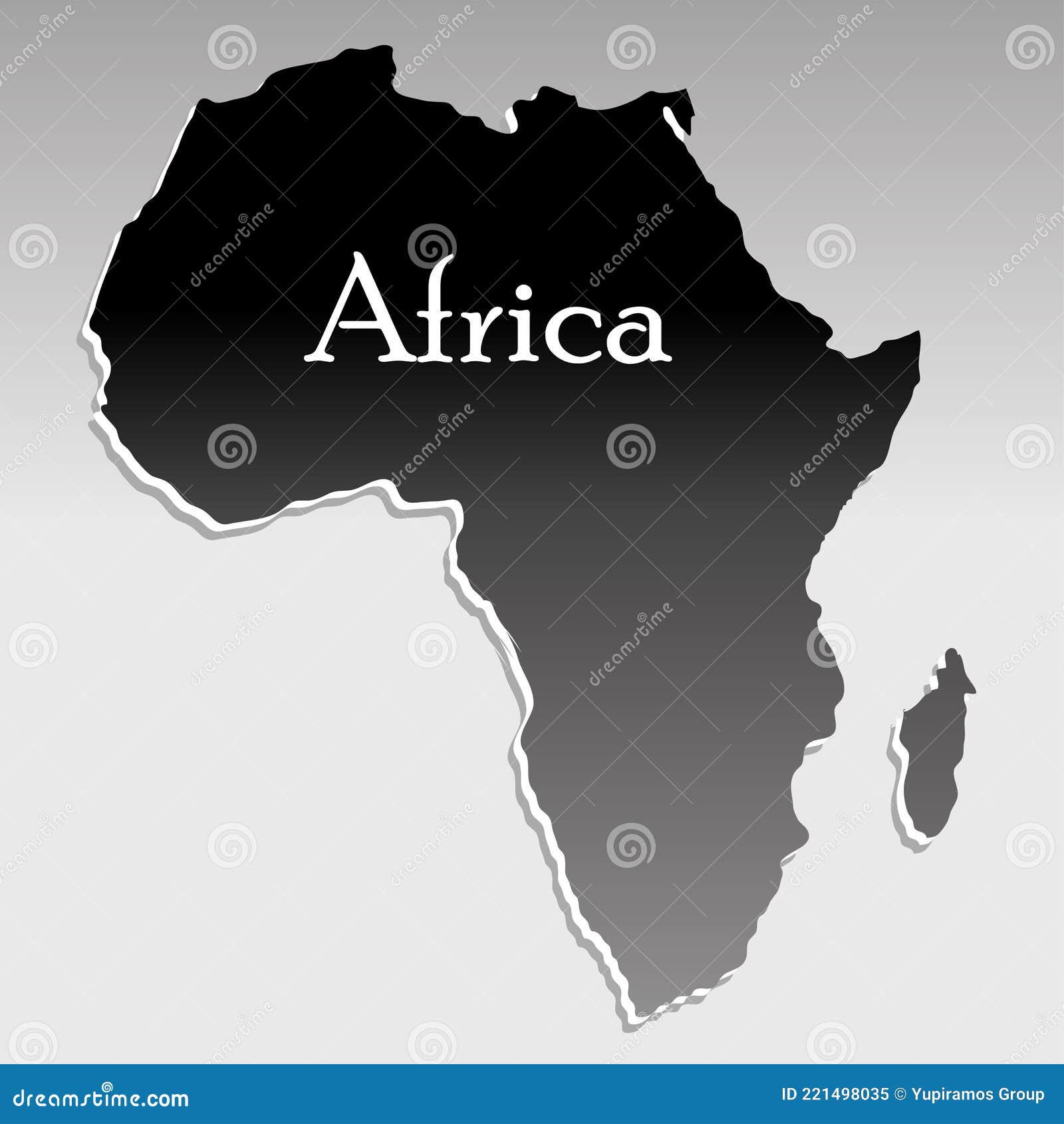 Map Africa Silhouette Stock Vector Illustration Of Africa 221498035