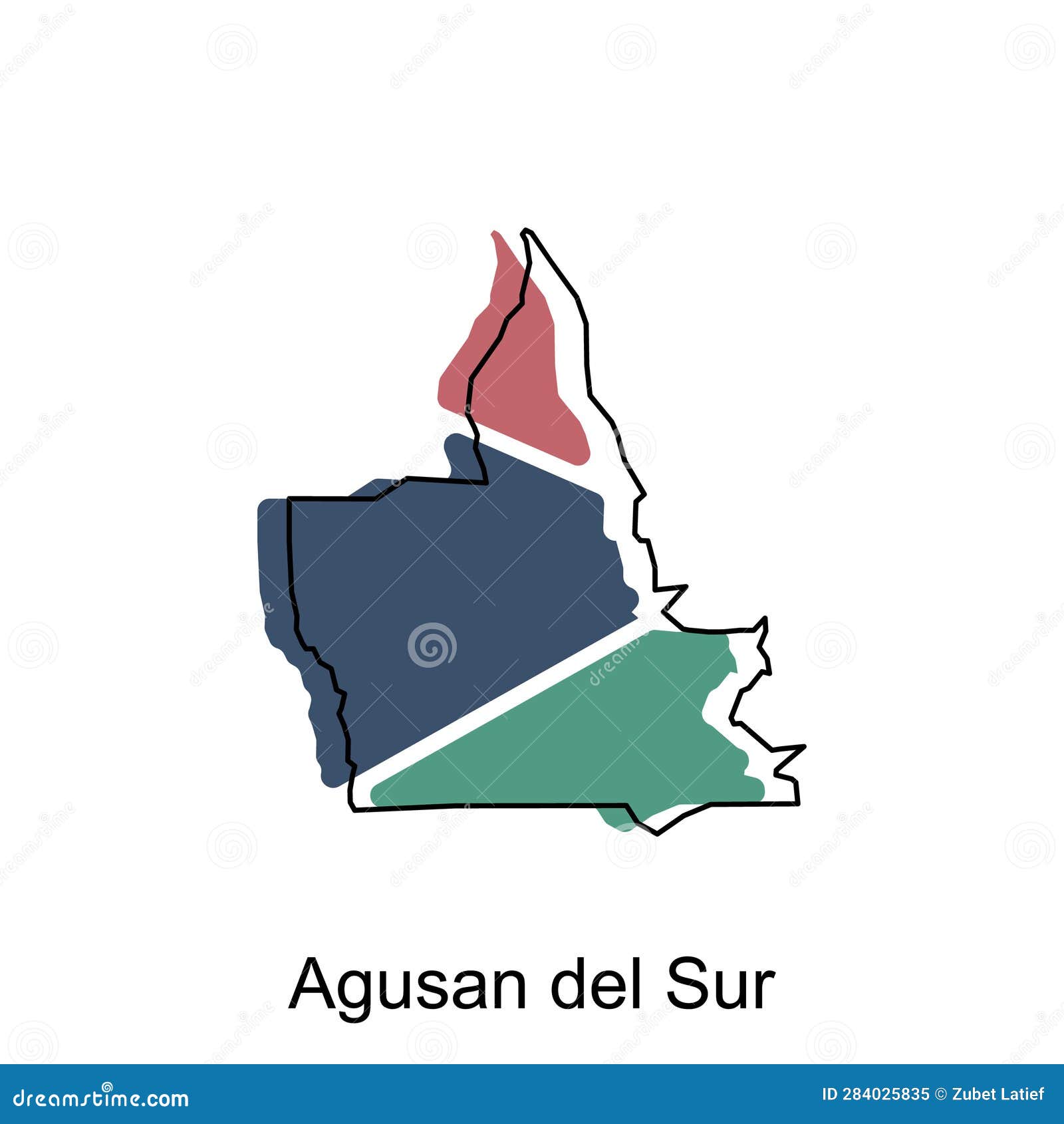 map of agusan del sur modern , philippines map    template