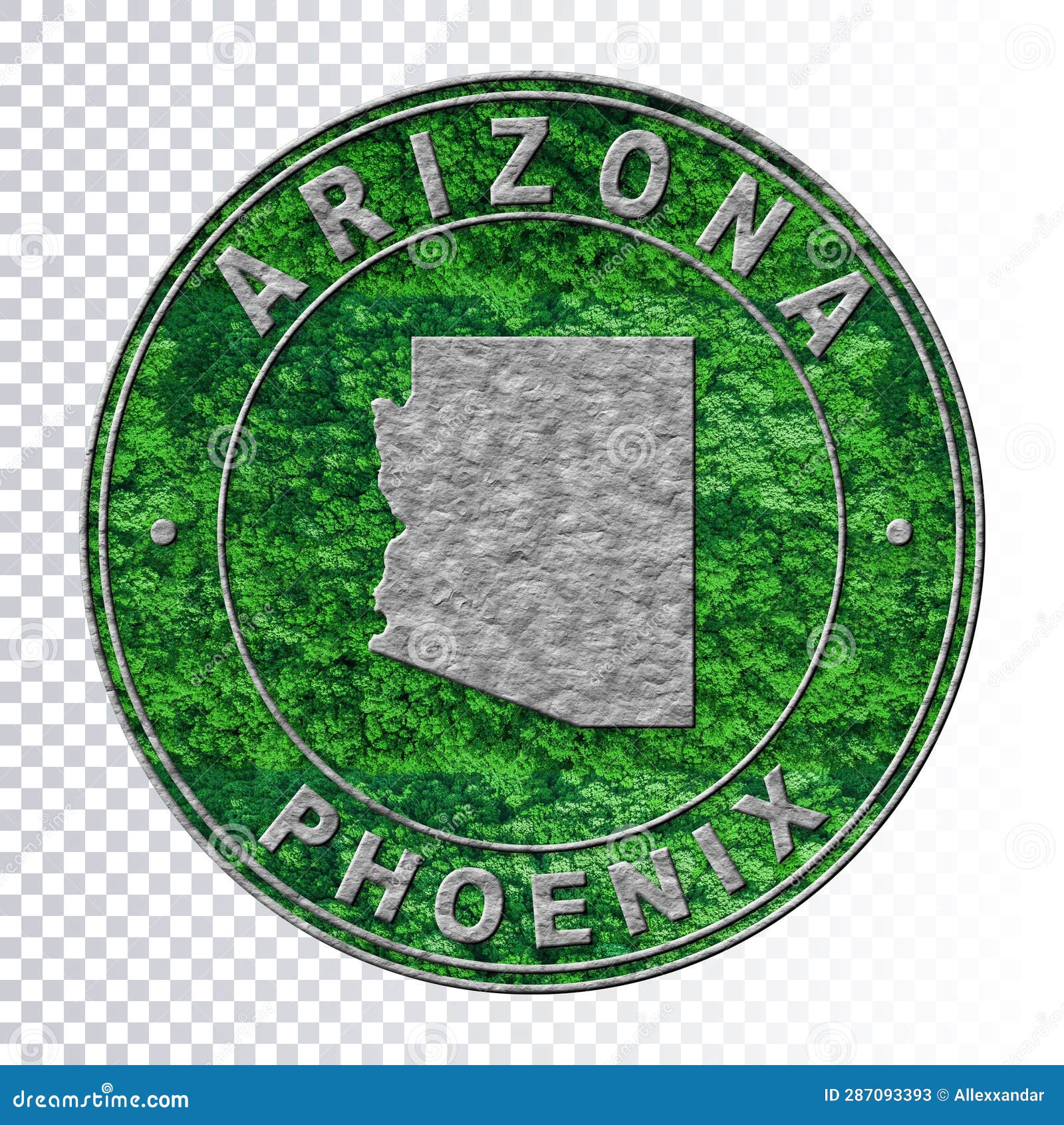 Map of Arizona, Environment Concept, Co2 Emission Concept Stock