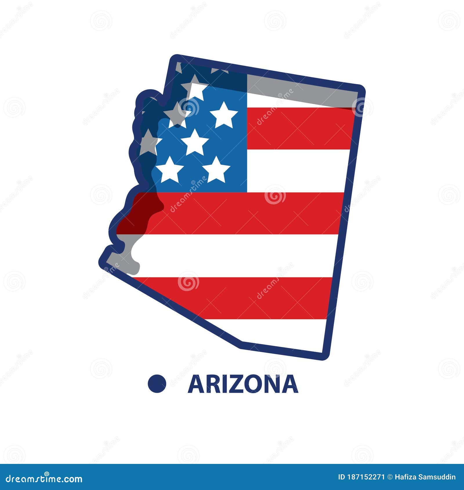 Map of Arizona. Vector Illustration Decorative Design Stock Vector ...