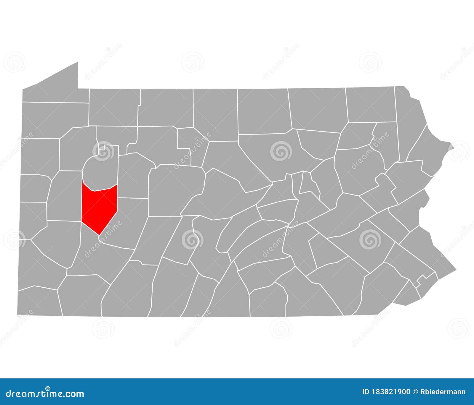 Map of Armstrong in Pennsylvania Stock Vector Illustration of
