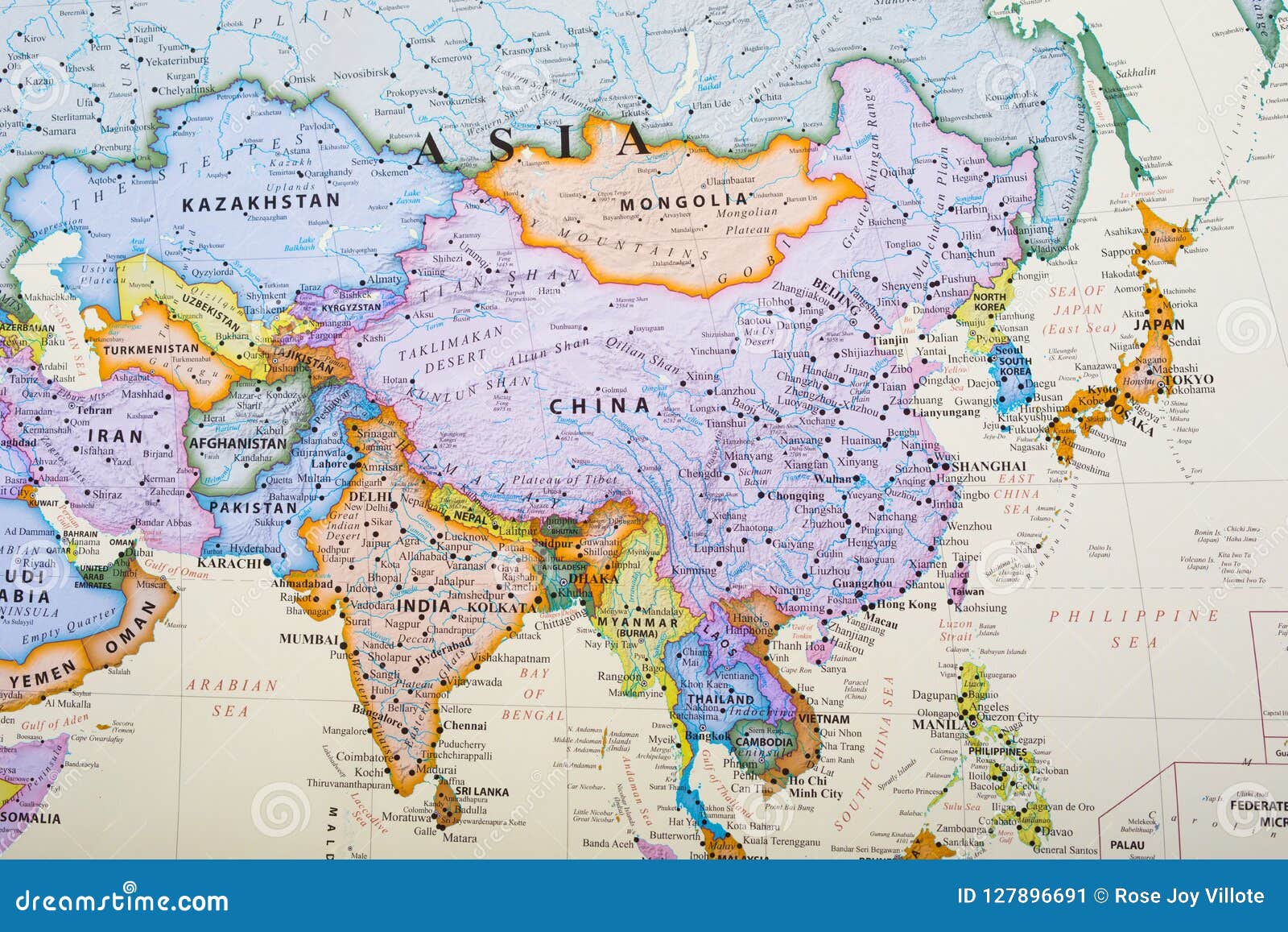 map of asia