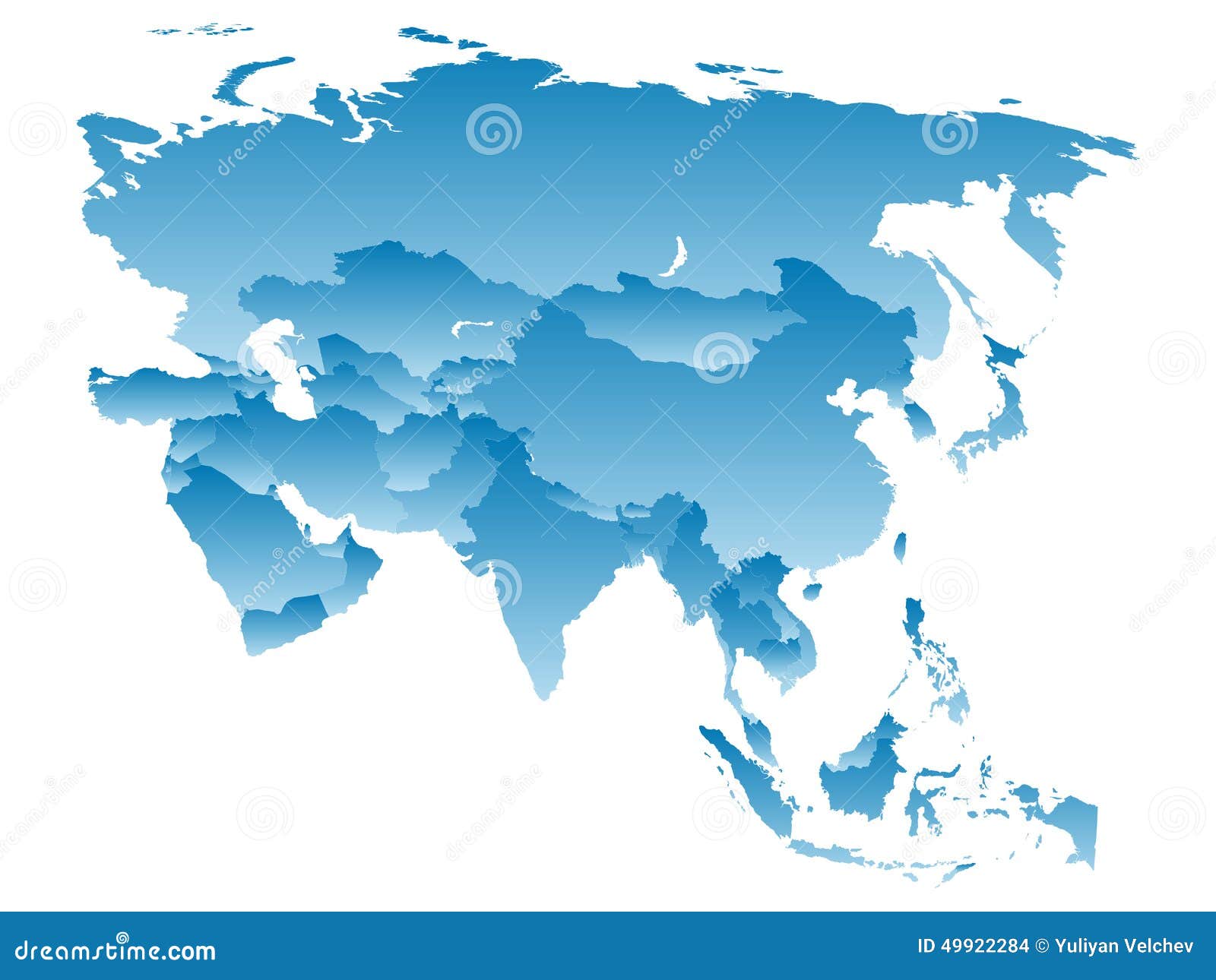 Physical map of asia