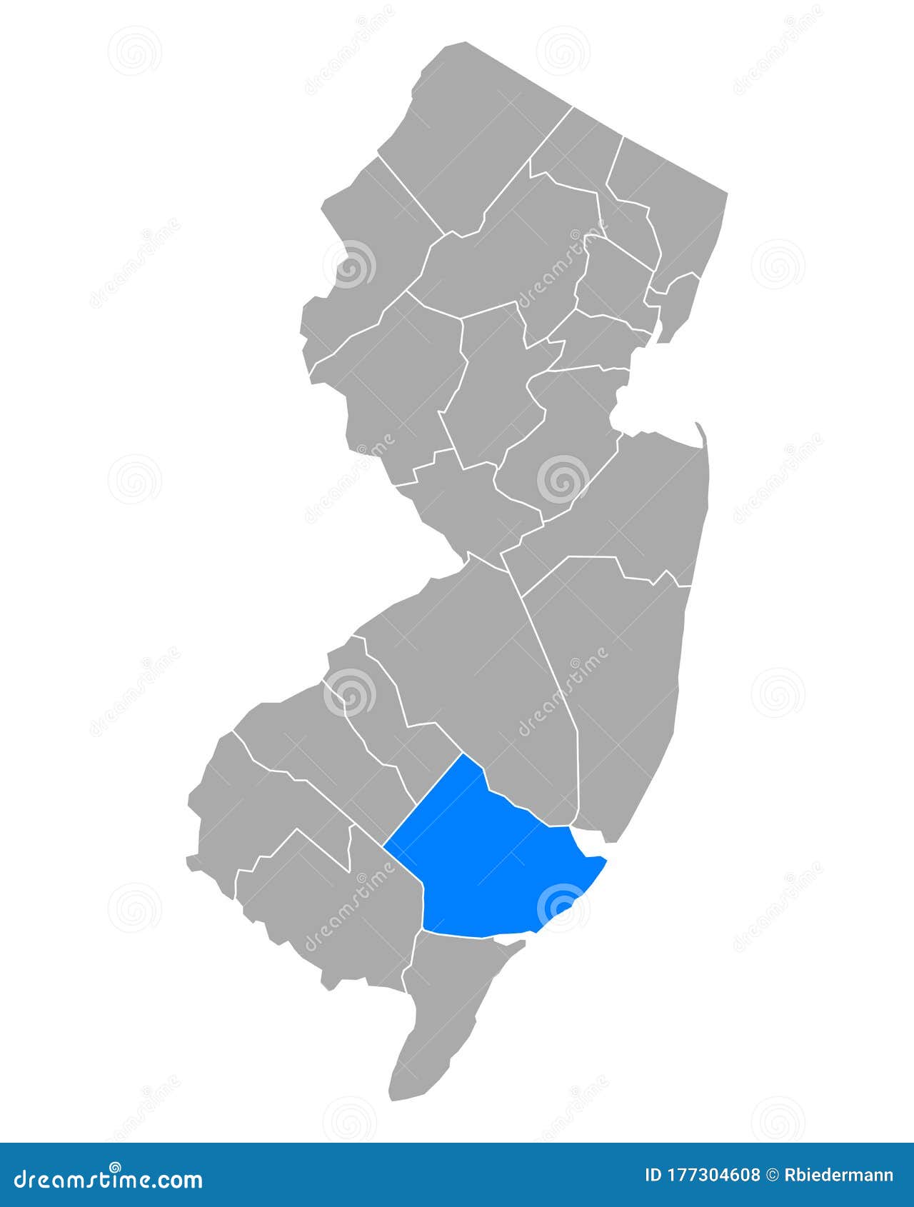 Map of Atlantic in New Jersey Stock Vector Illustration of atlantic