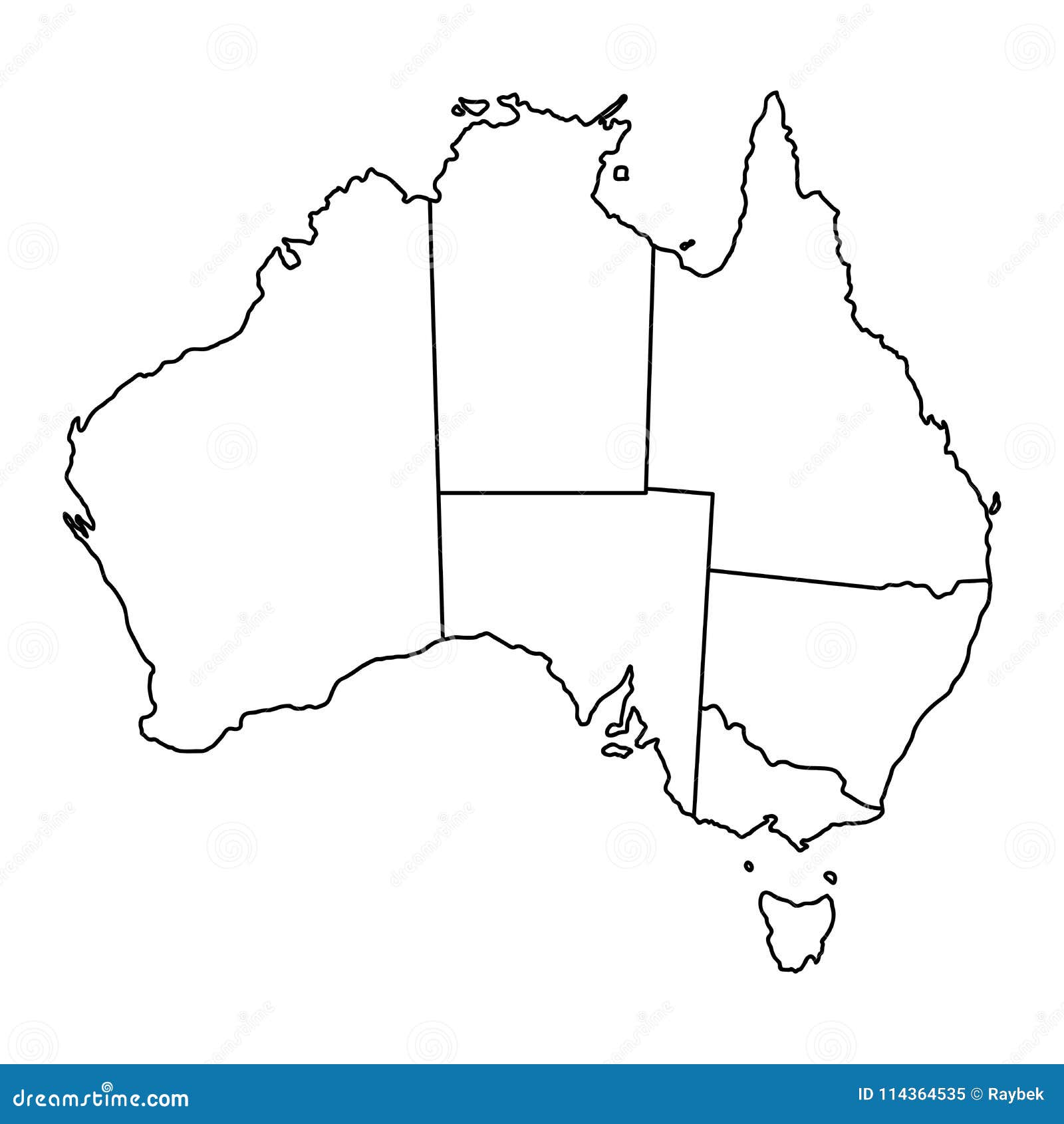 Map of Australia stock illustration. Illustration of australian - 114364535