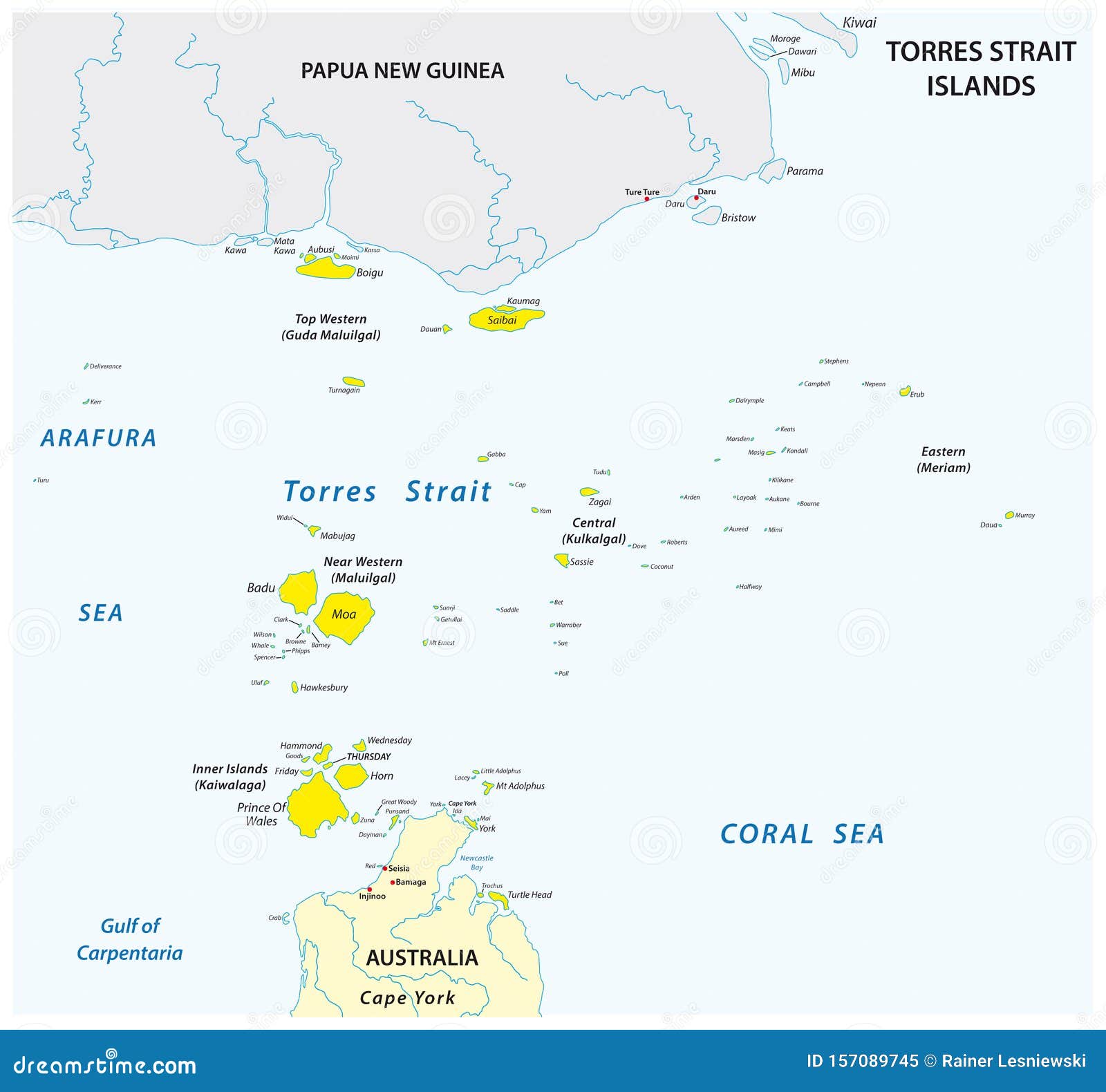 Printable Torres Strait Map