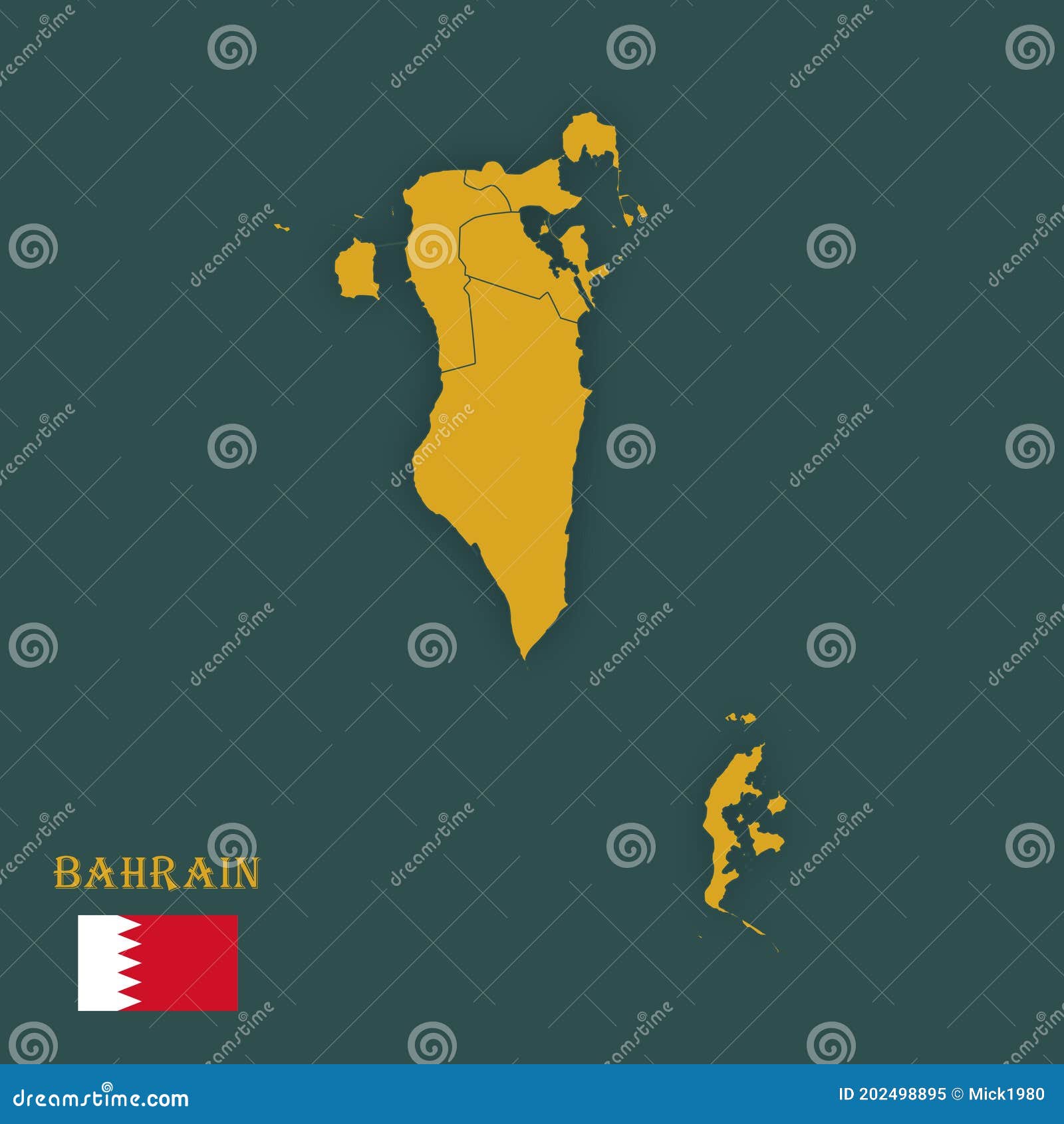Map of Bahrain stock image. Illustration of nation, geography 202498895