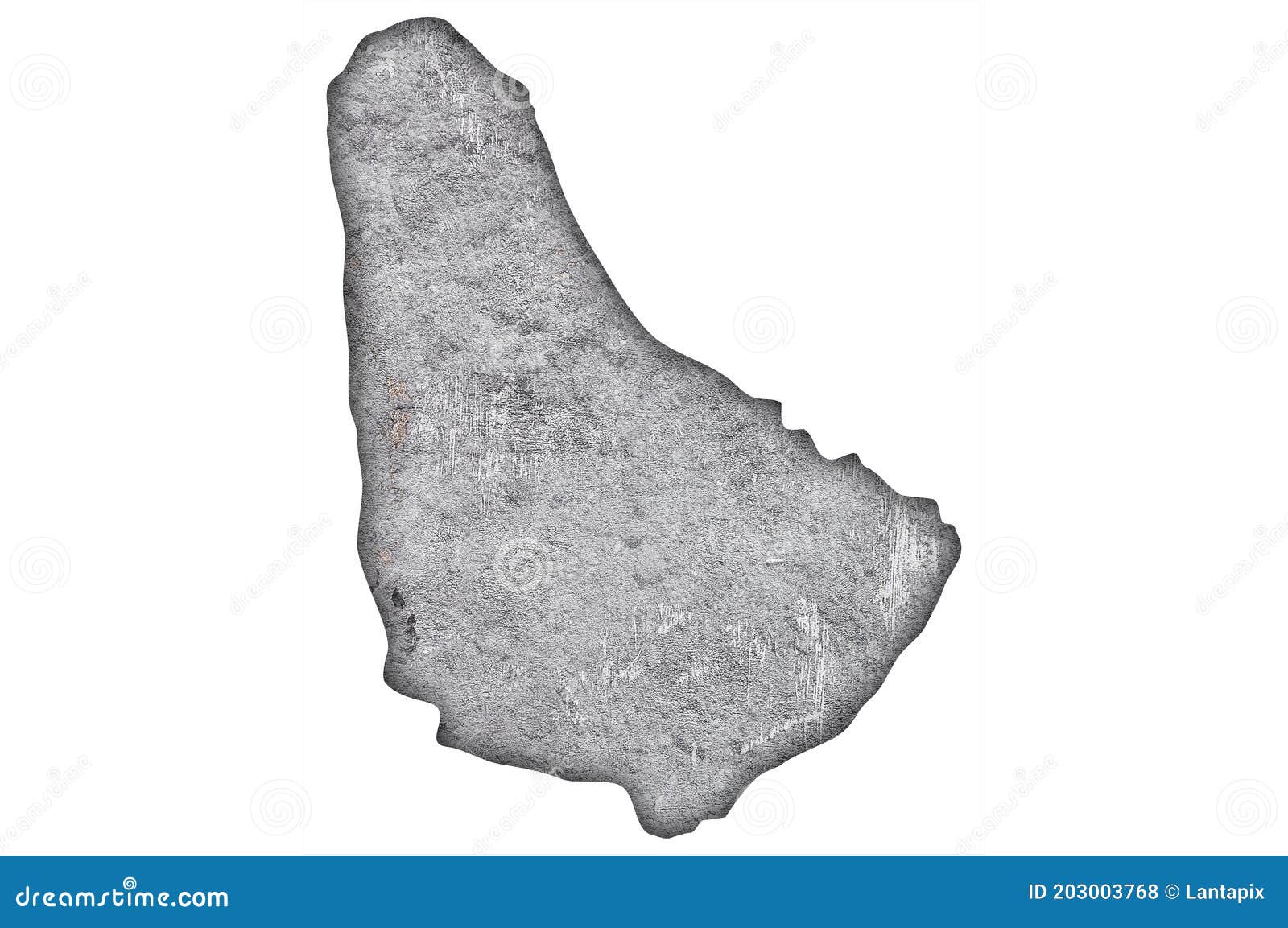 Map of Barbados on Weathered Concrete Stock Illustration Illustration
