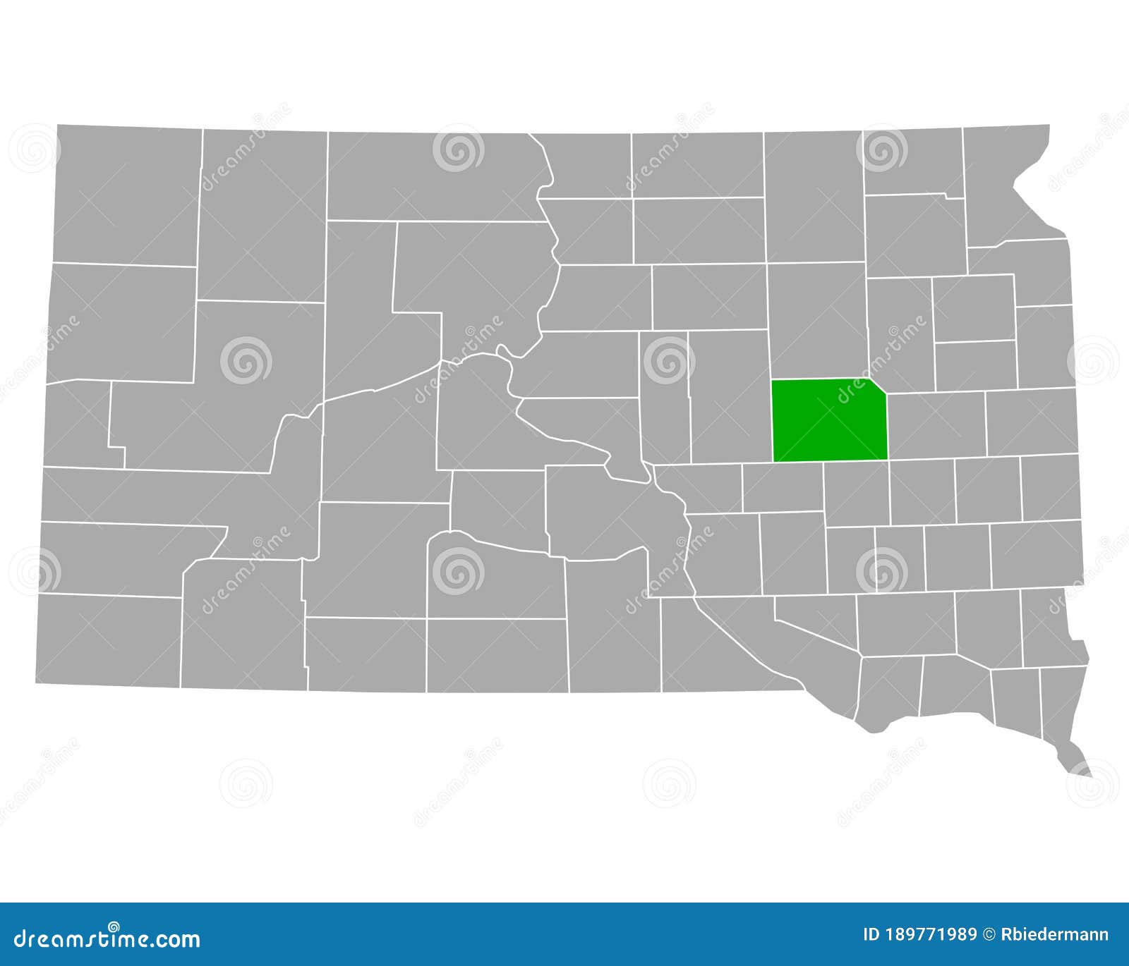Map of Beadle in South Dakota Stock Vector Illustration of