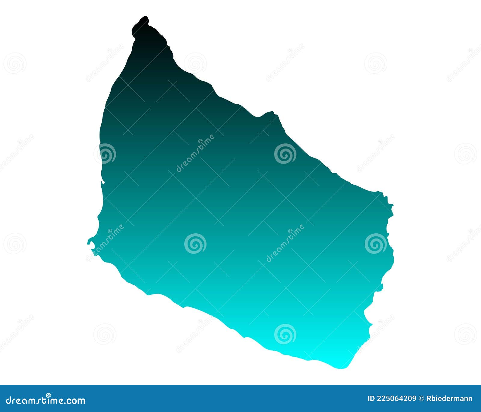 Map of Bornholm stock vector. Illustration of geography 225064209