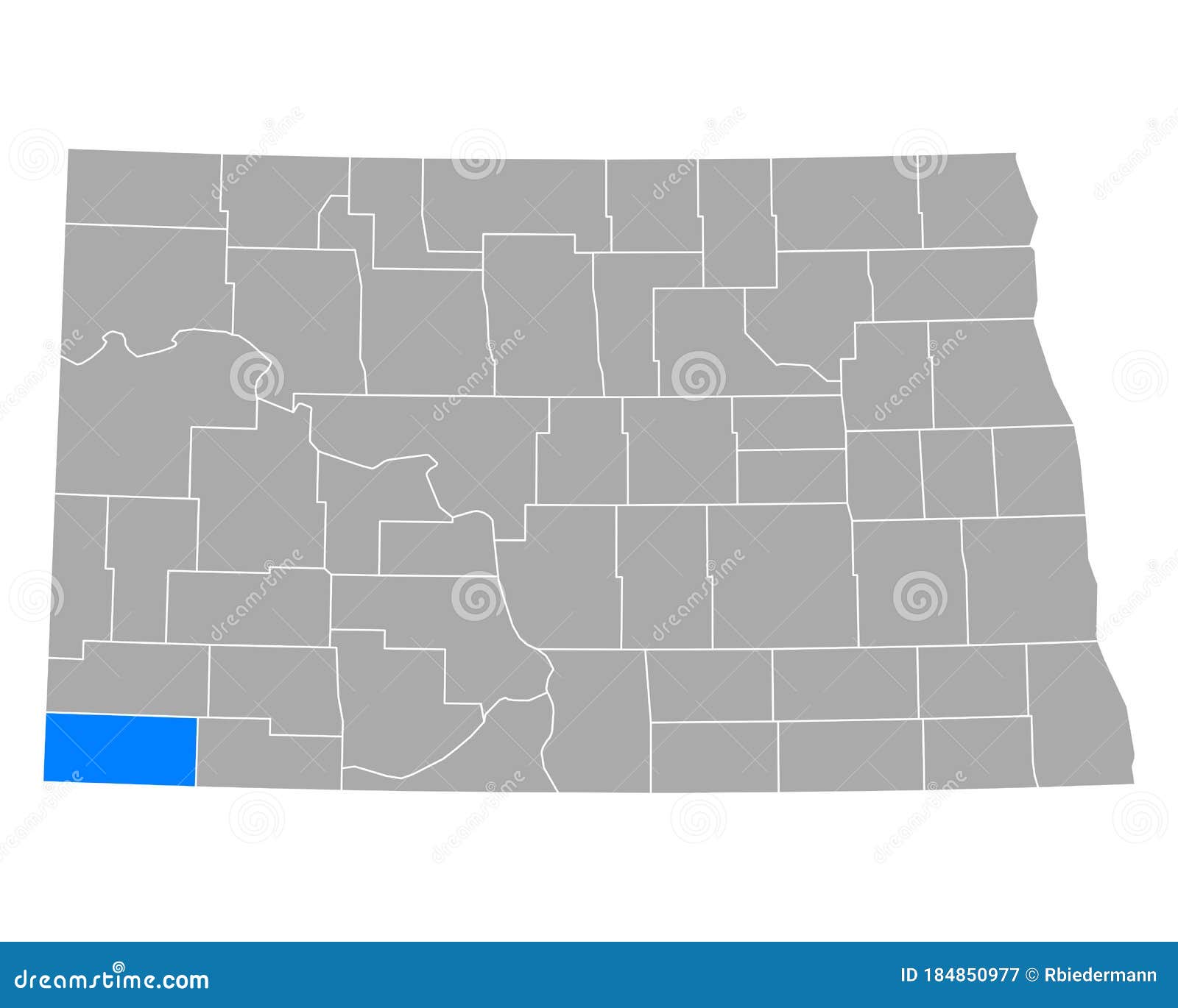 Map of Bowman in North Dakota Stock Vector Illustration of vector