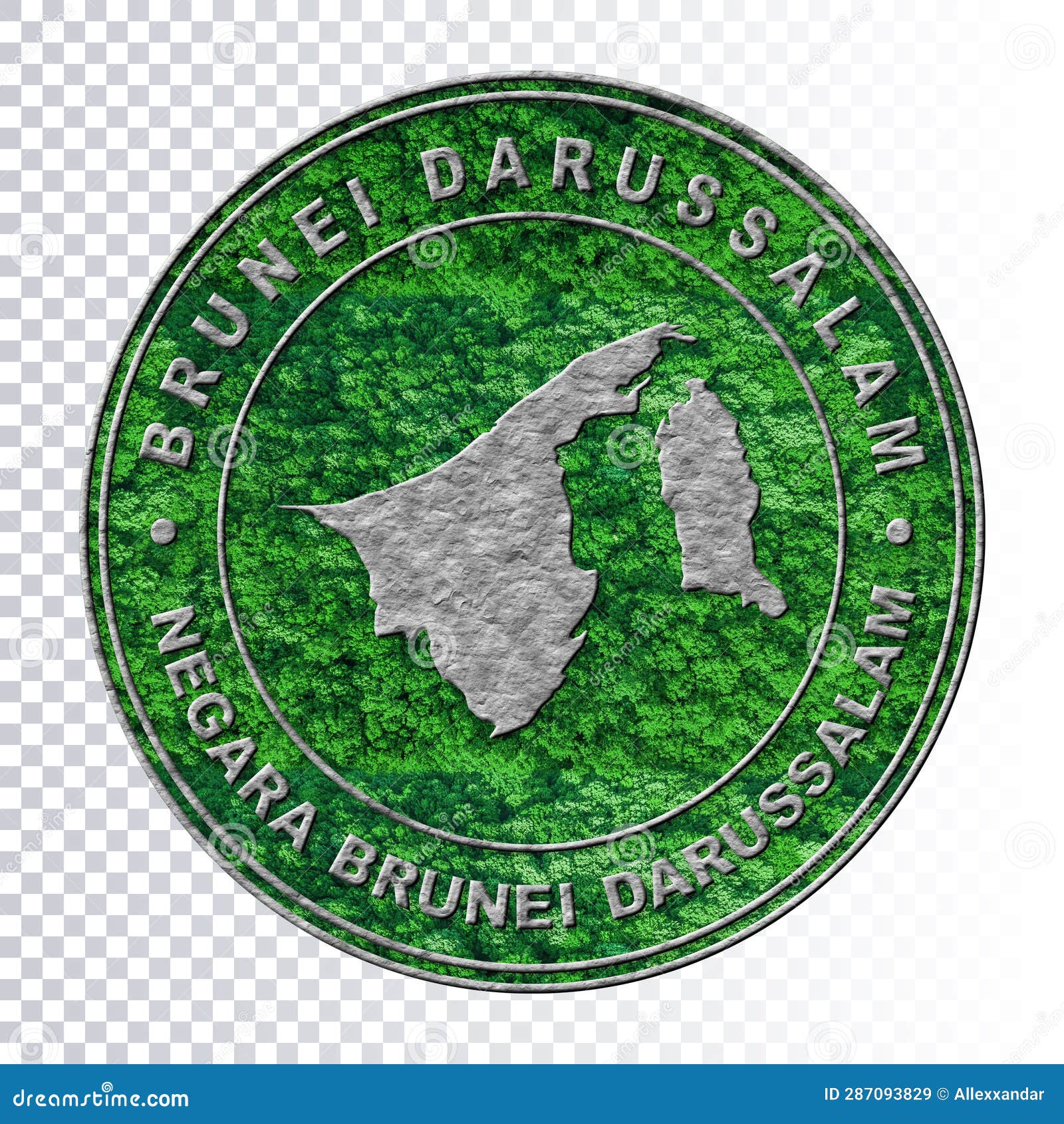 Map Of Brunei Darussalam, Environment Concept, Co2 Emission Concept