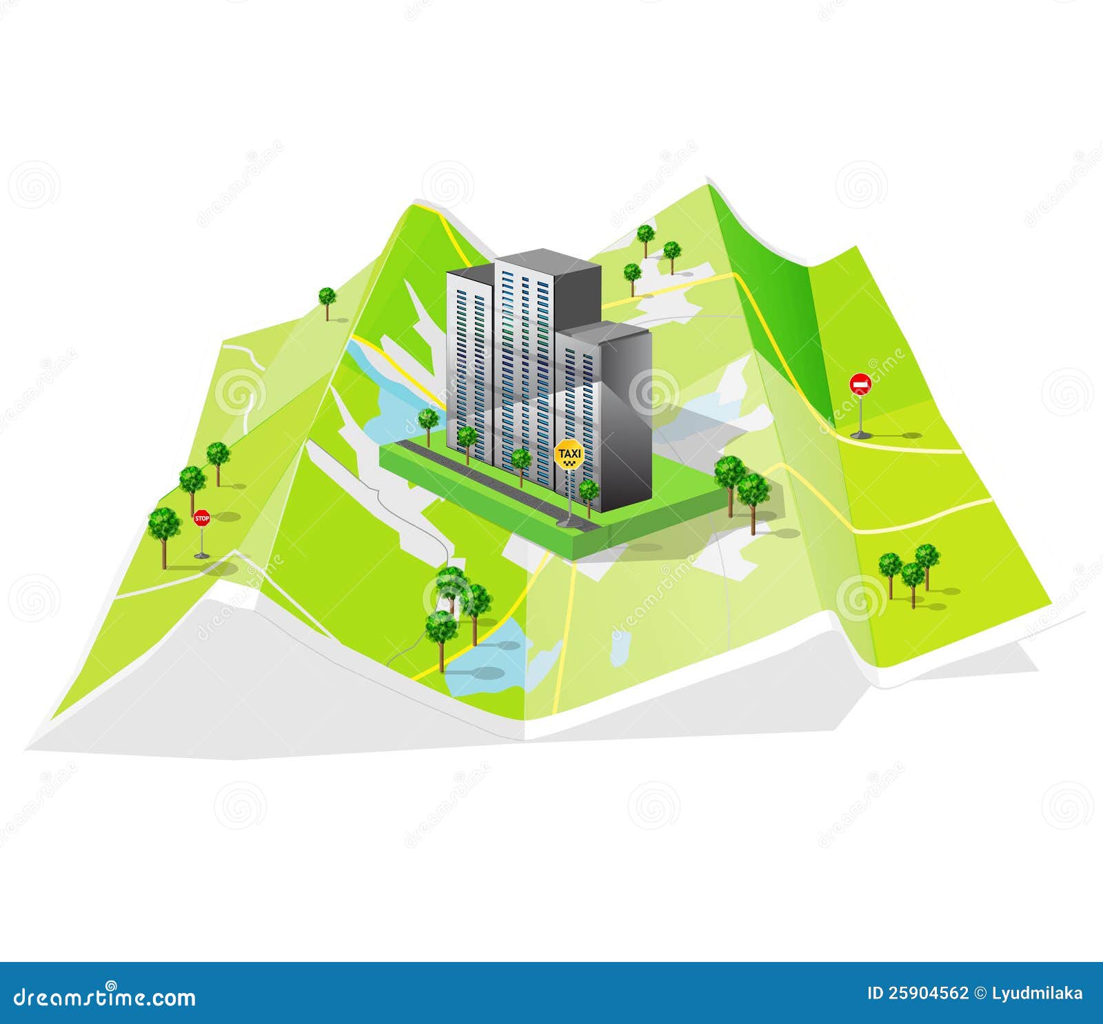 Map building stock illustration. Illustration of magnifying 25904562