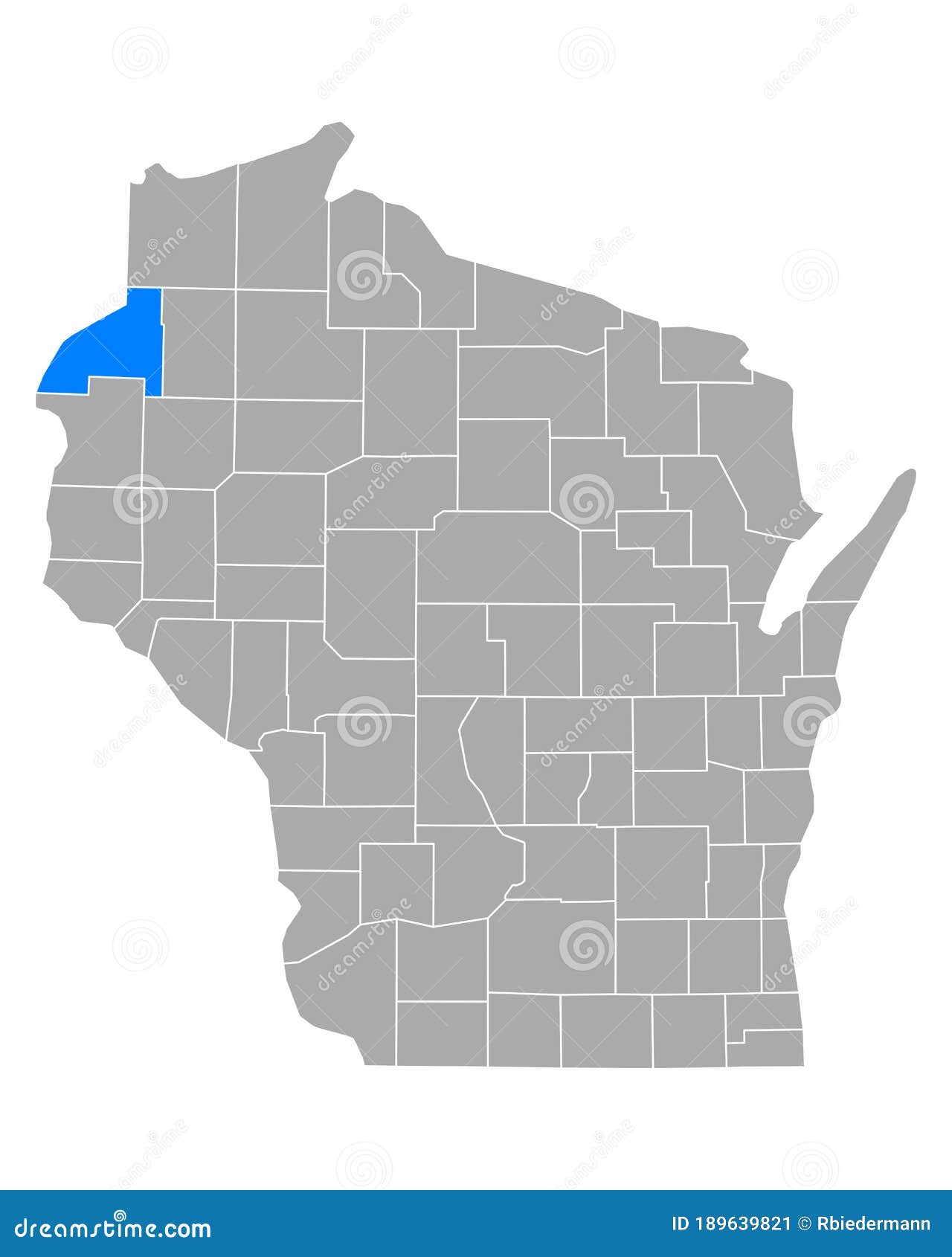 Map of in Wisconsin Stock Vector Illustration of contour