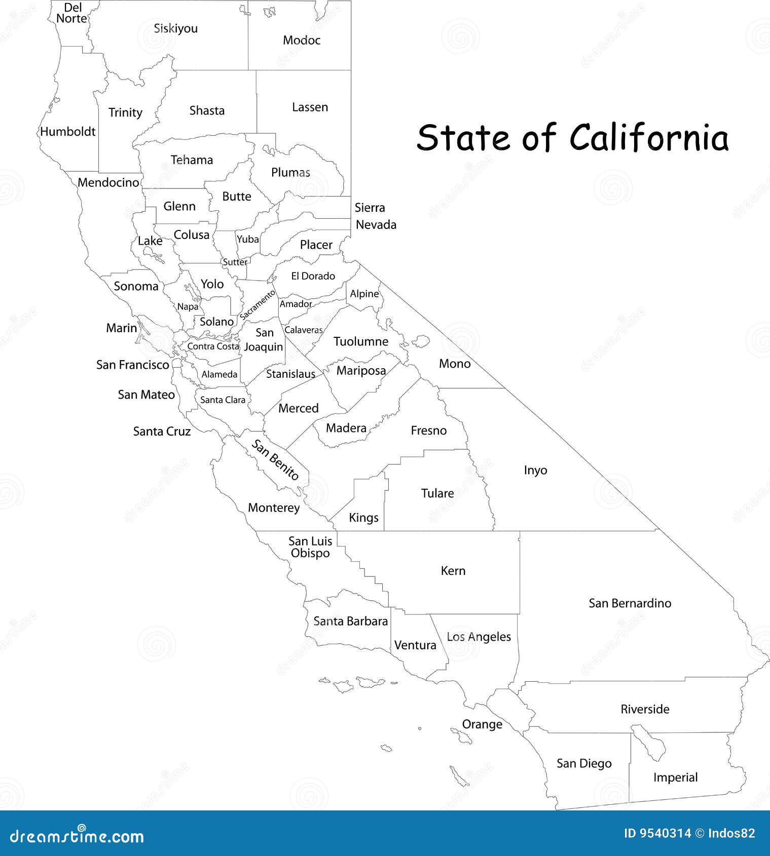 map of california state