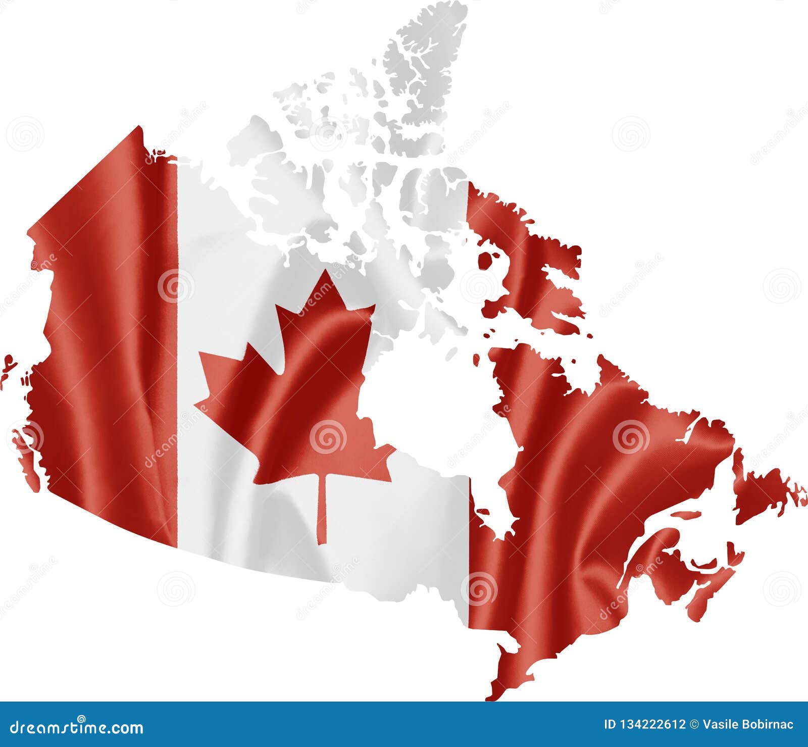 Canada Map with Flag stock illustration. Illustration of flag 134222612