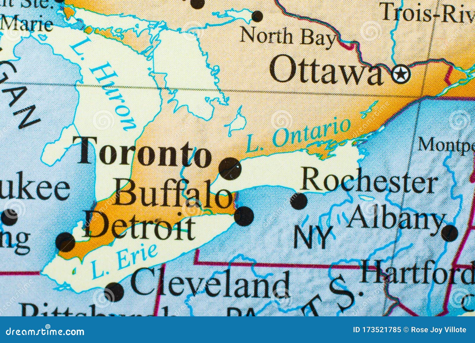 Map Of Canada Focus On Toronto City And Ottawa Stock Image Image