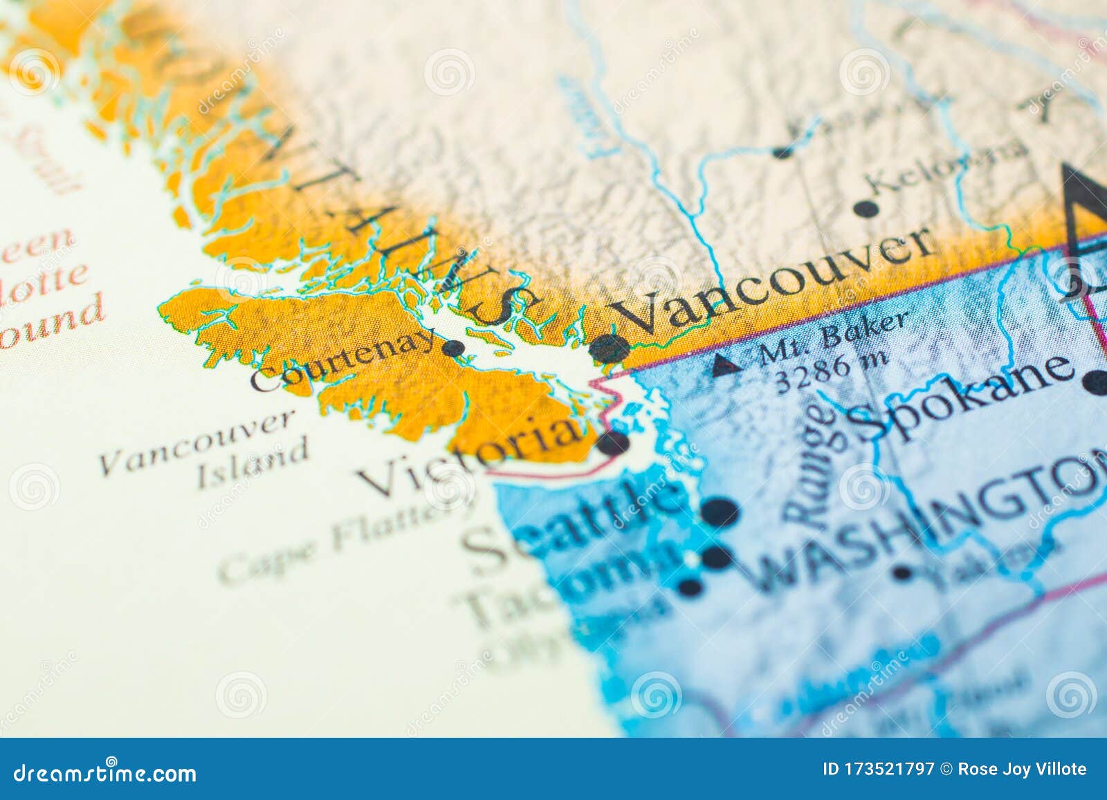 Map of Canada Focus on Vancouver City Stock Image - Image of vancouver