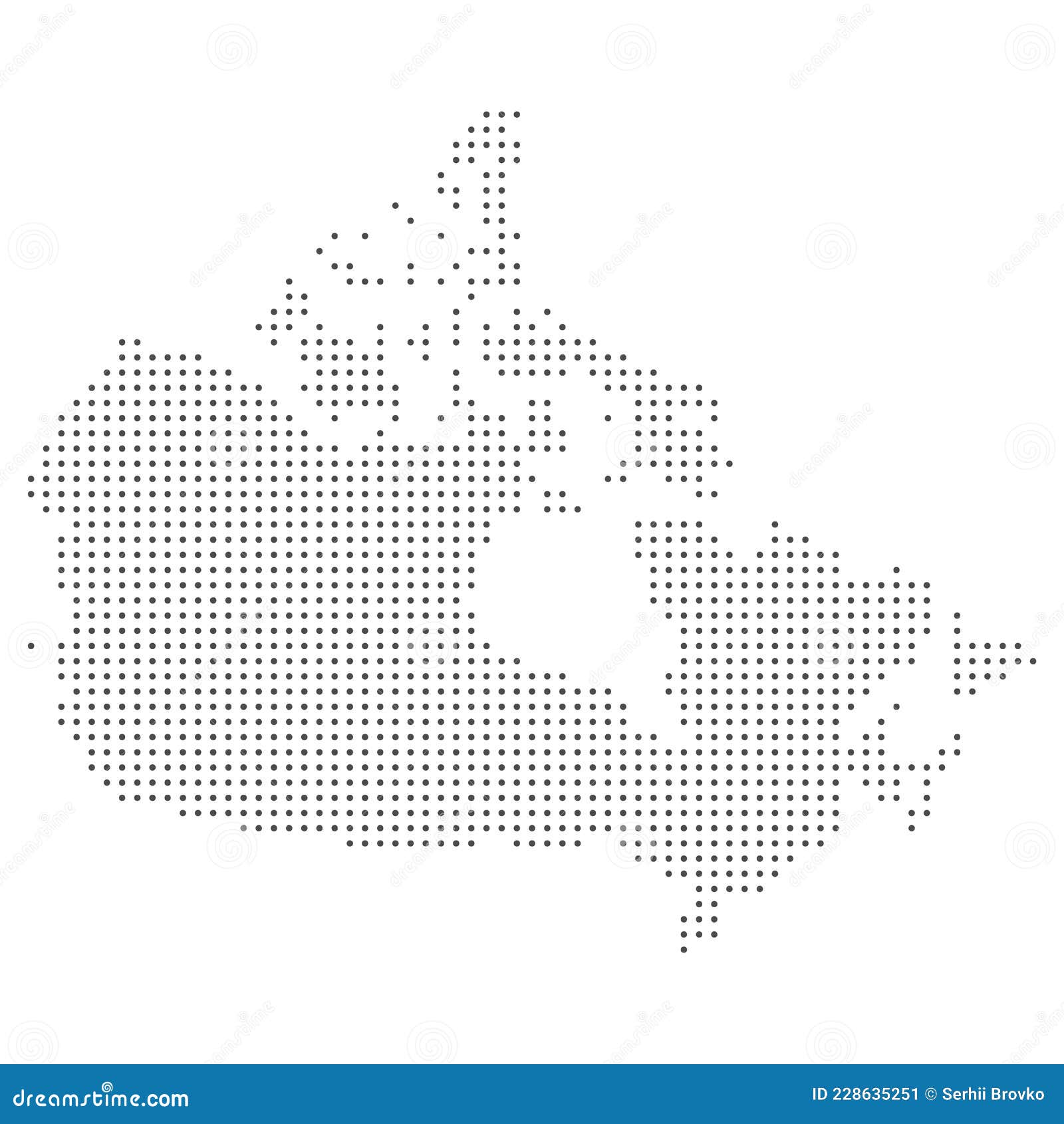 Map of Canada. Silhouette of Canada Country Map Stock Vector