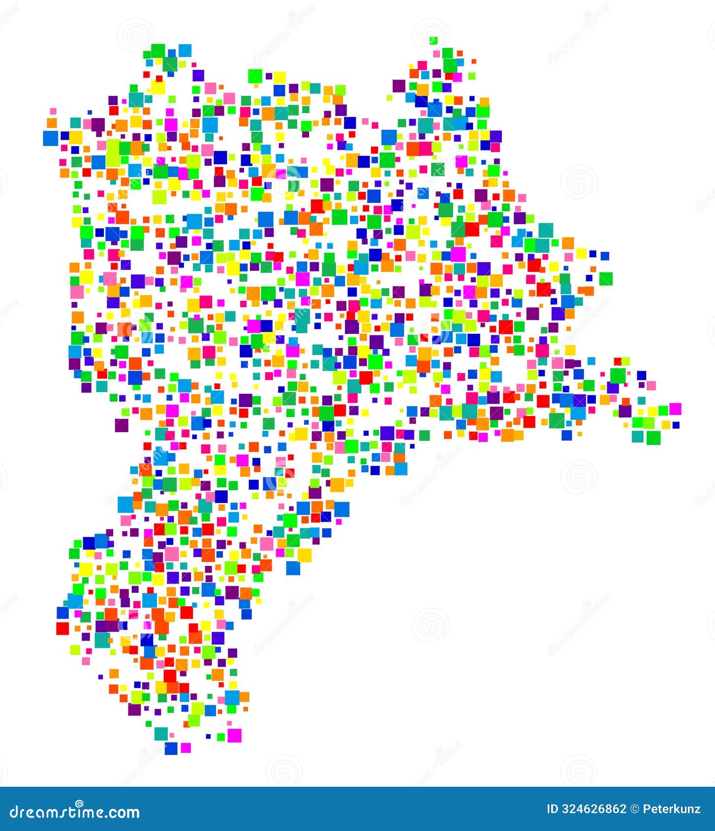 map of the canton lucerne (ch).