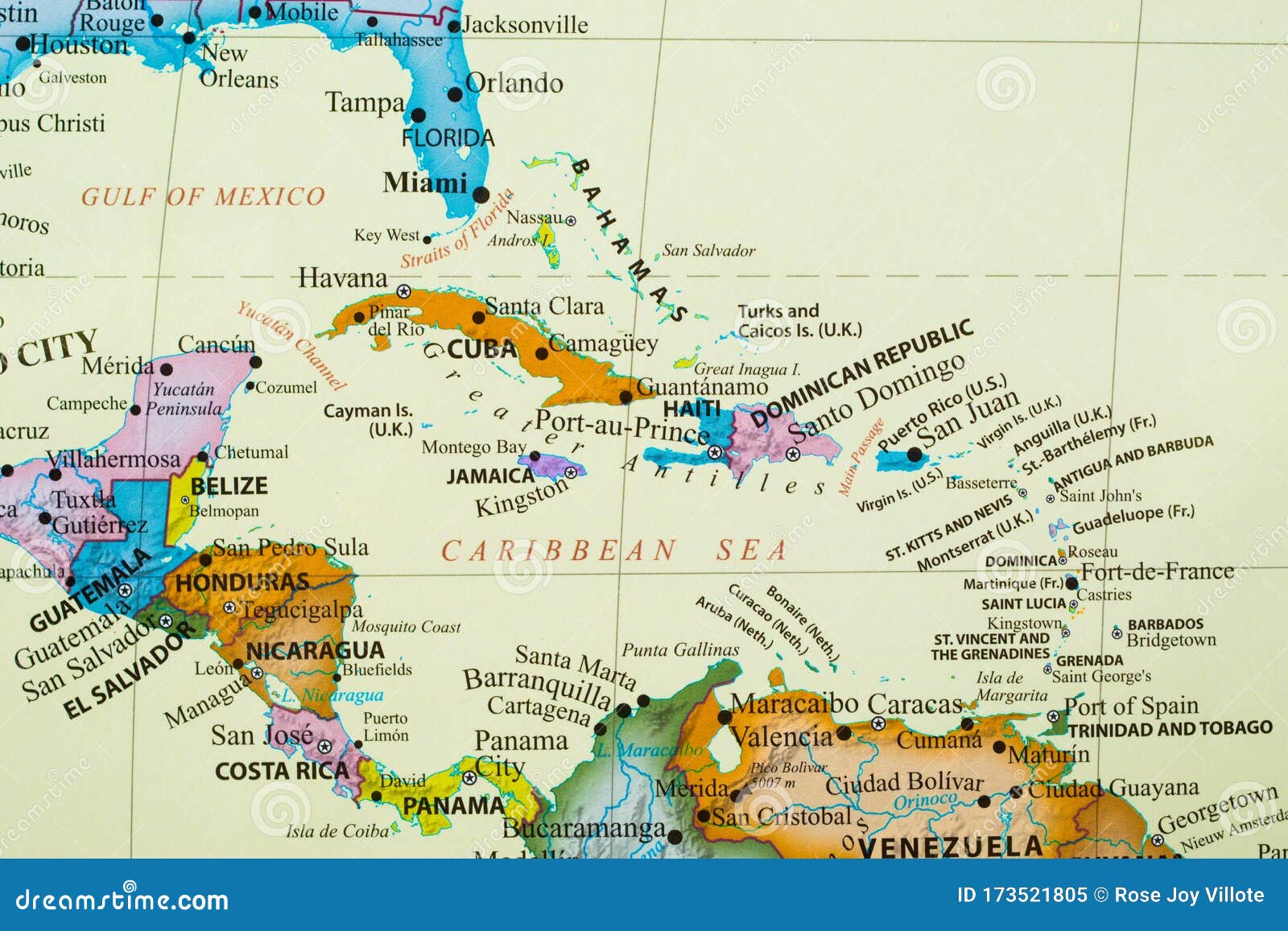 map of caribbean islands