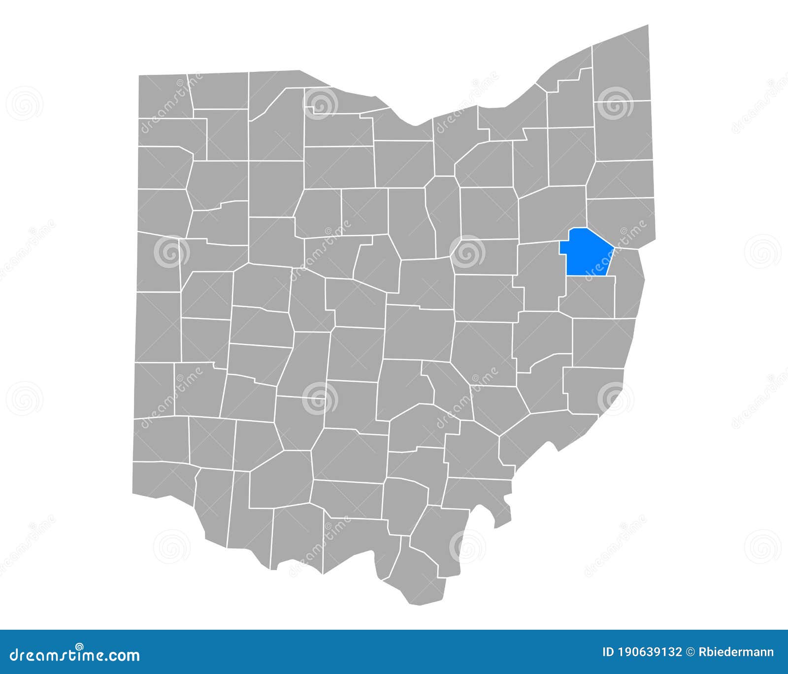 Map of Carroll in Ohio stock vector. Illustration of region 190639132