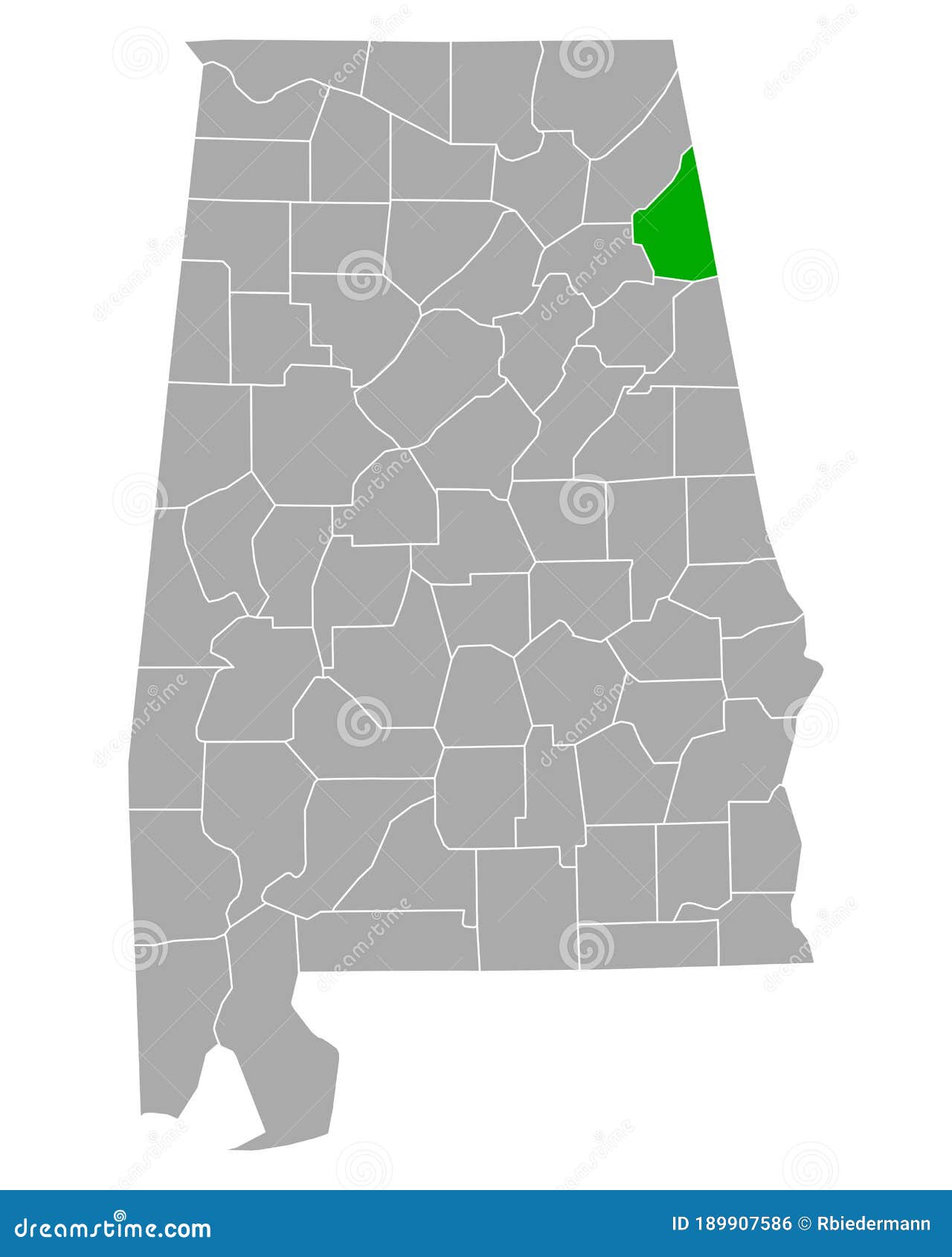 Map of Cherokee in Alabama stock vector. Illustration of green 189907586