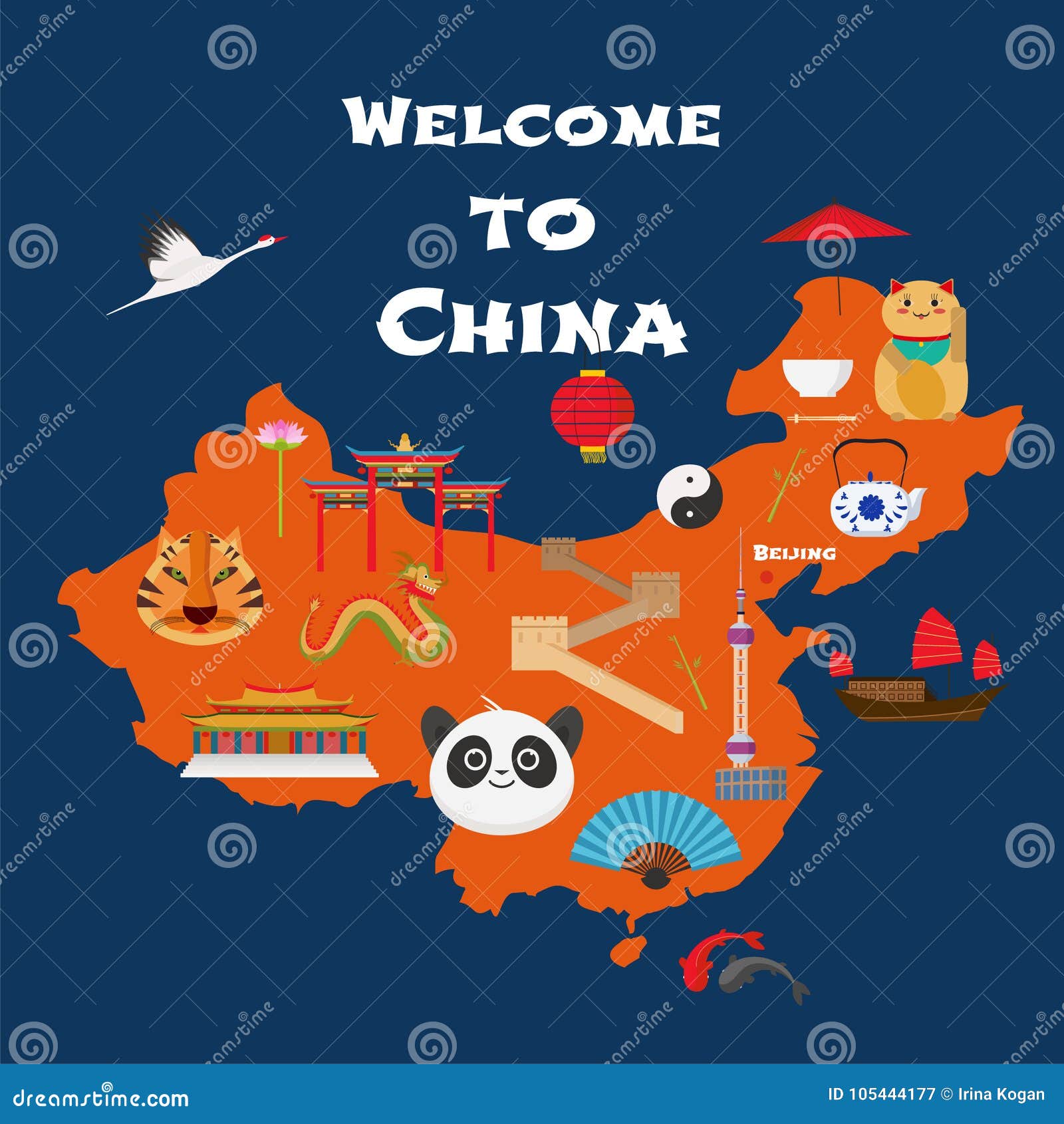 Chinese Map Cartoon