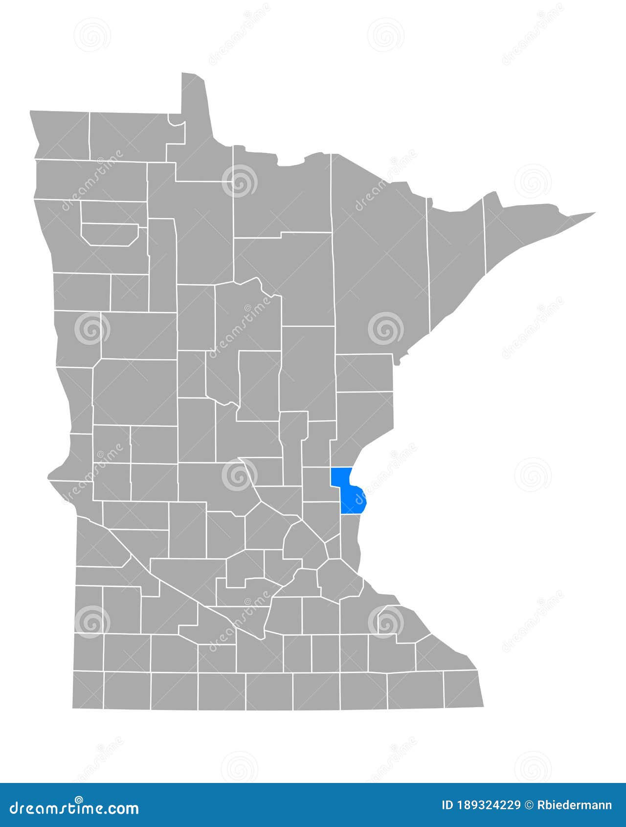 Map of Chisago in Minnesota Stock Vector Illustration of vector, blue