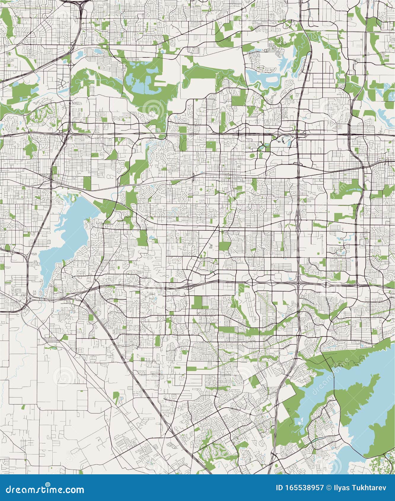 map of the city of arlington, virginia, usa