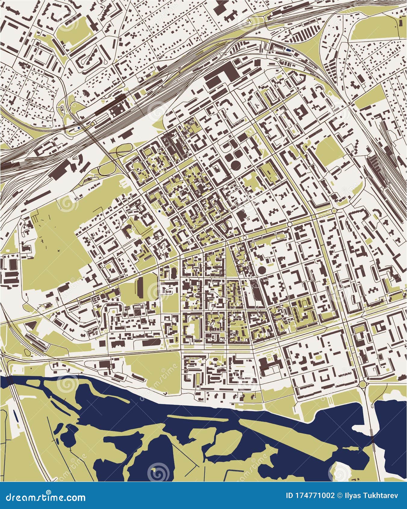 Map of the City of Brest, Belarus Stock Photo - Image of planing, plan