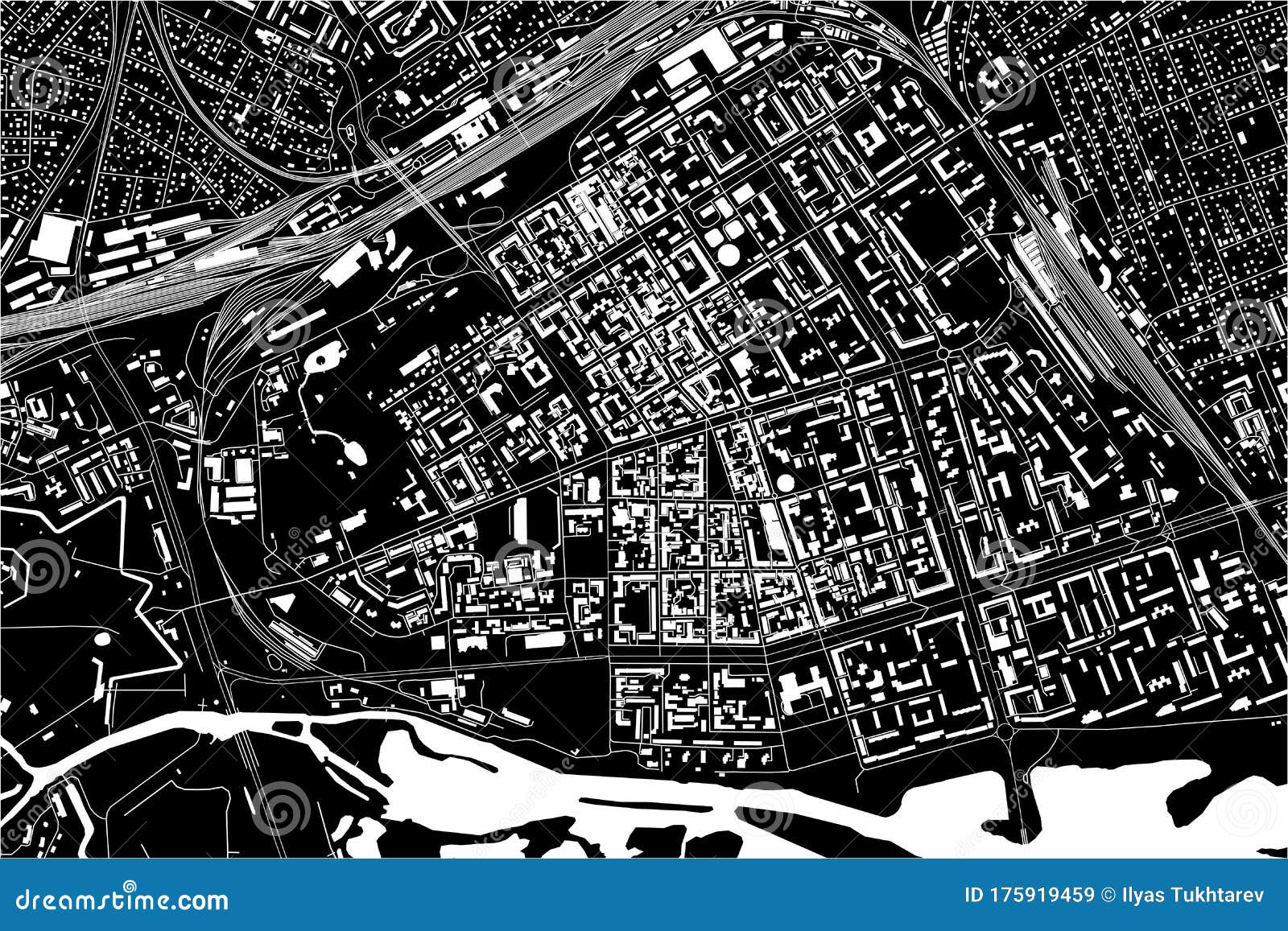 Map of the City of Brest, Belarus Stock Illustration - Illustration of