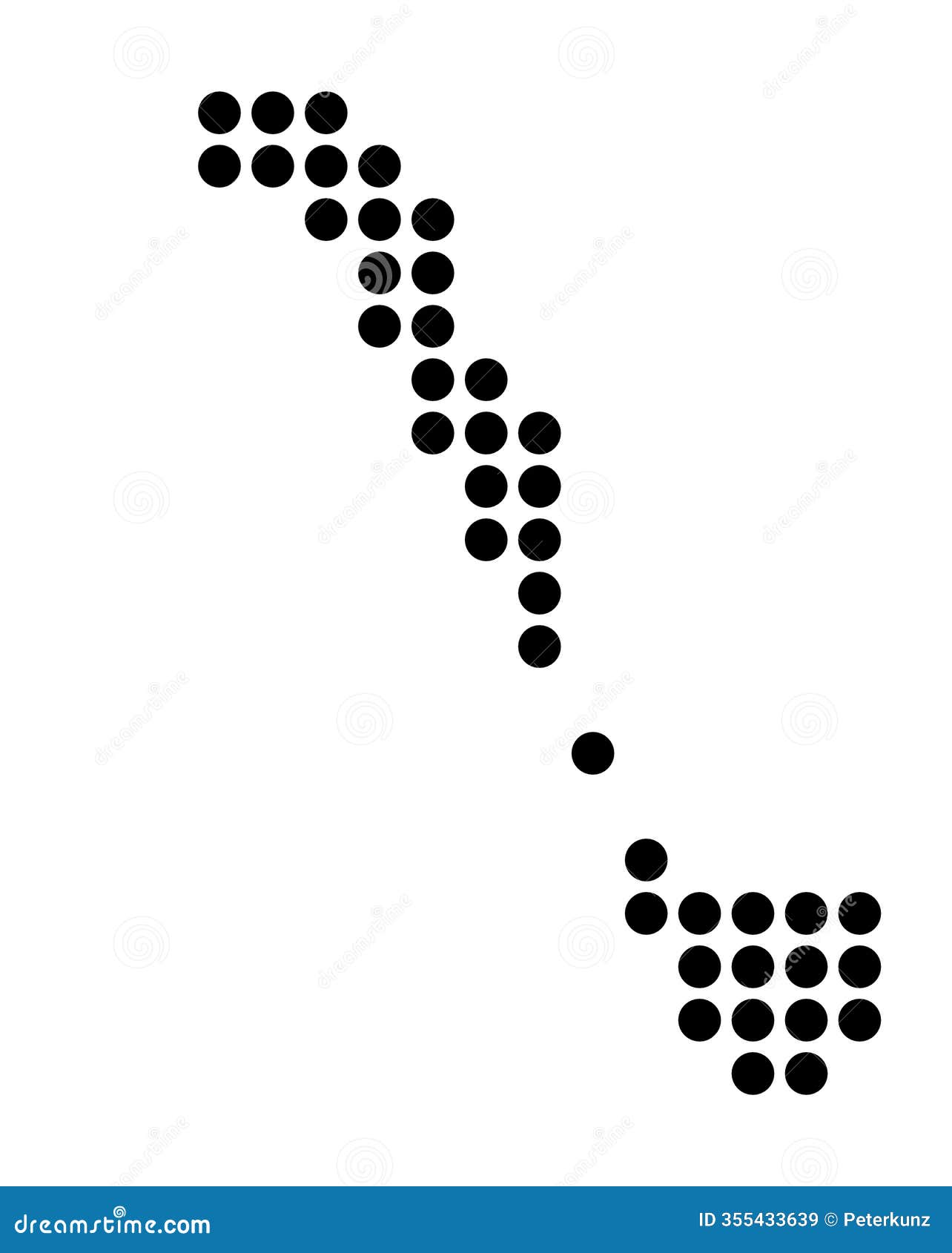 Cadiz Outline Map RoyaltyFree Stock Photo