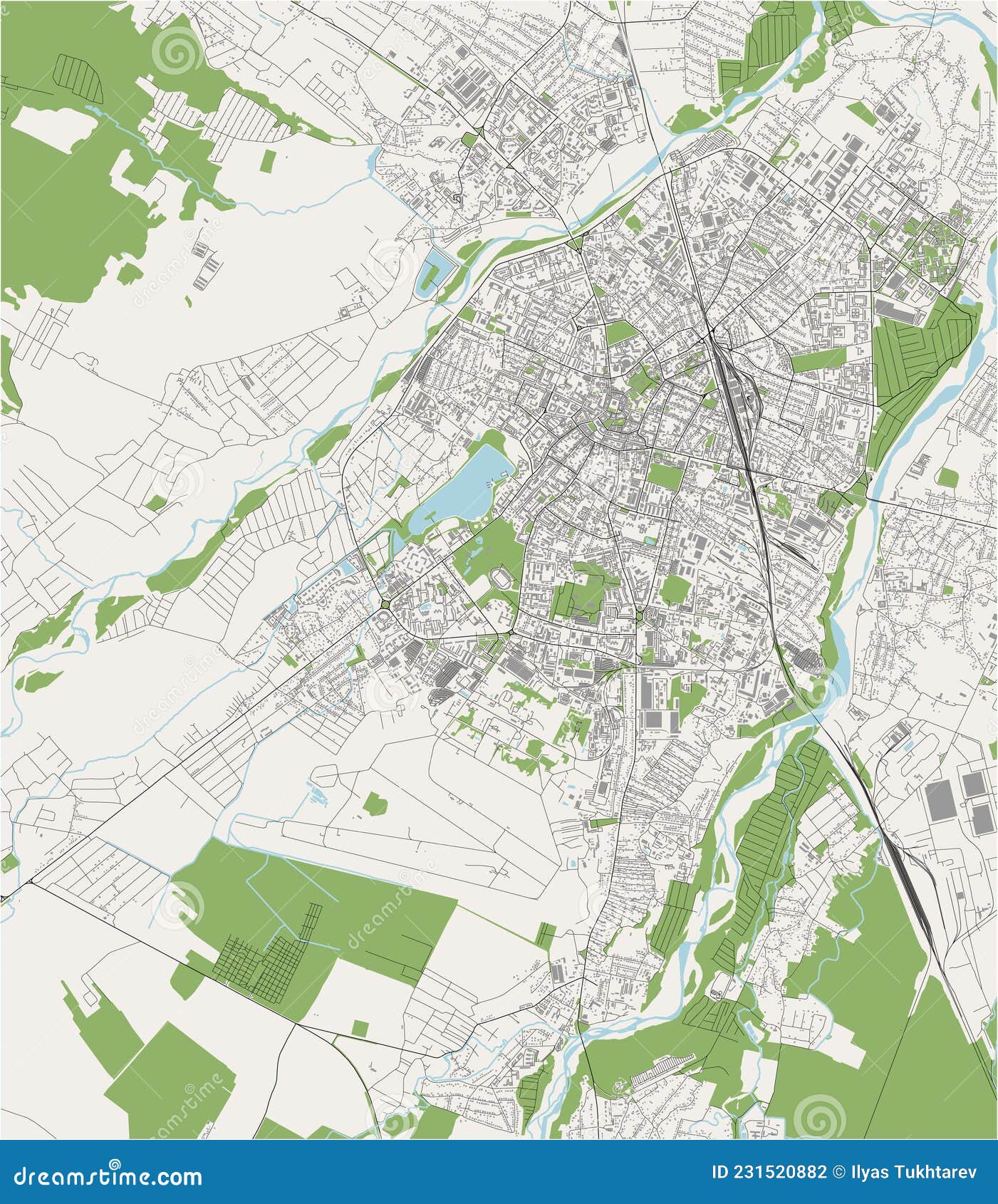 Map City Ivano Frankivsk Ukraine Vector 231520882 