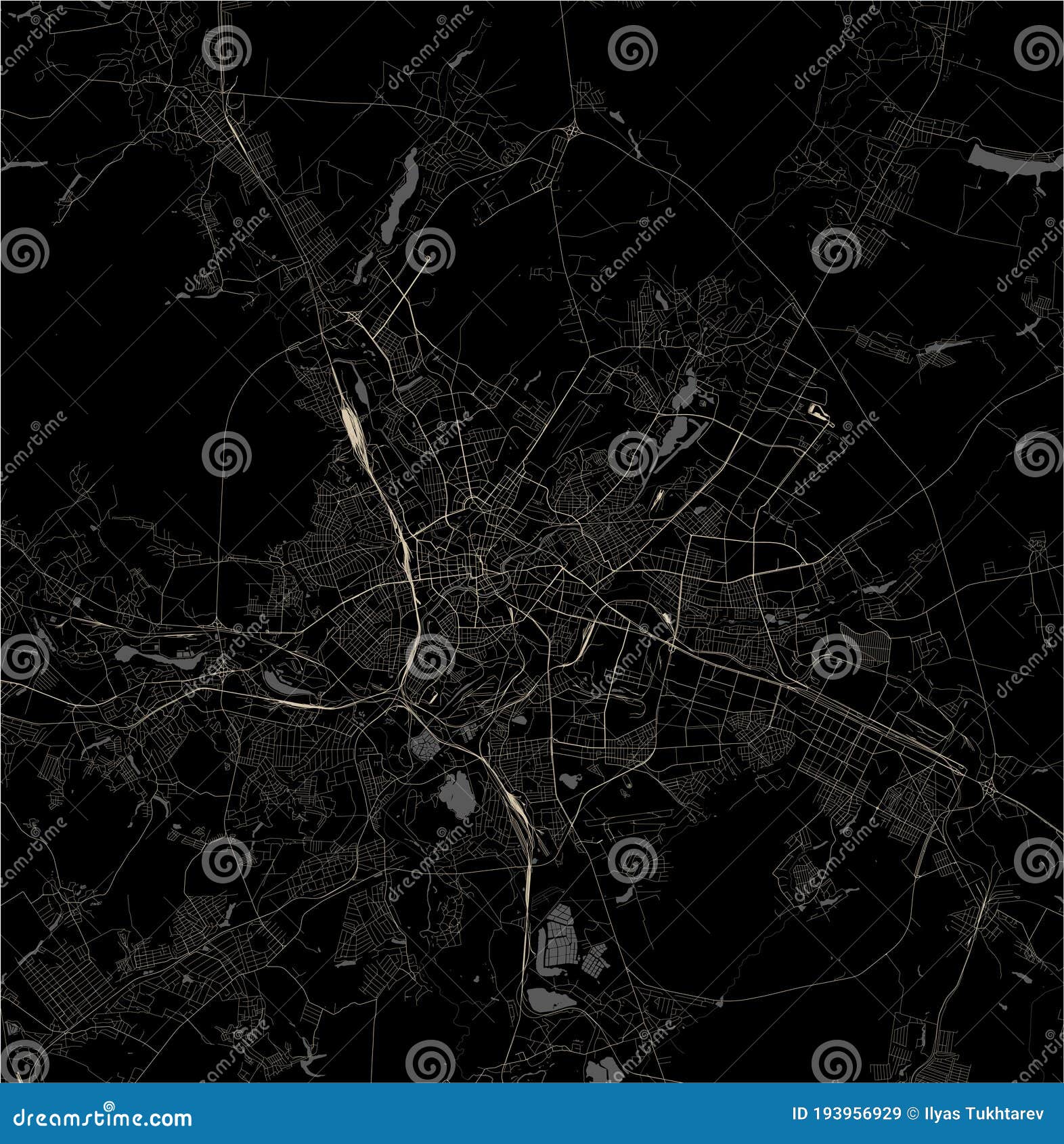map of the city of kharkiv, ukraine