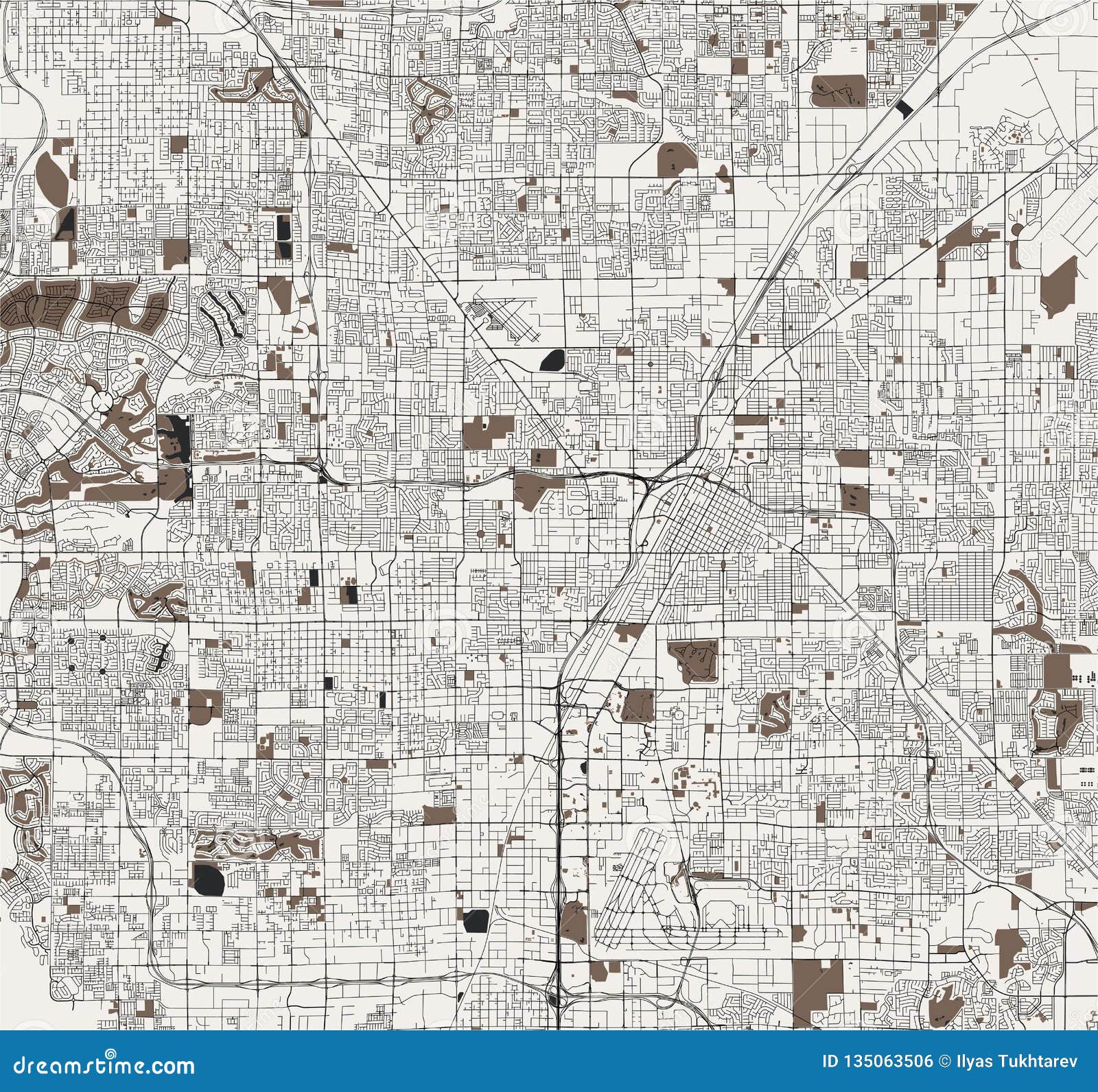 Map of the City of Las