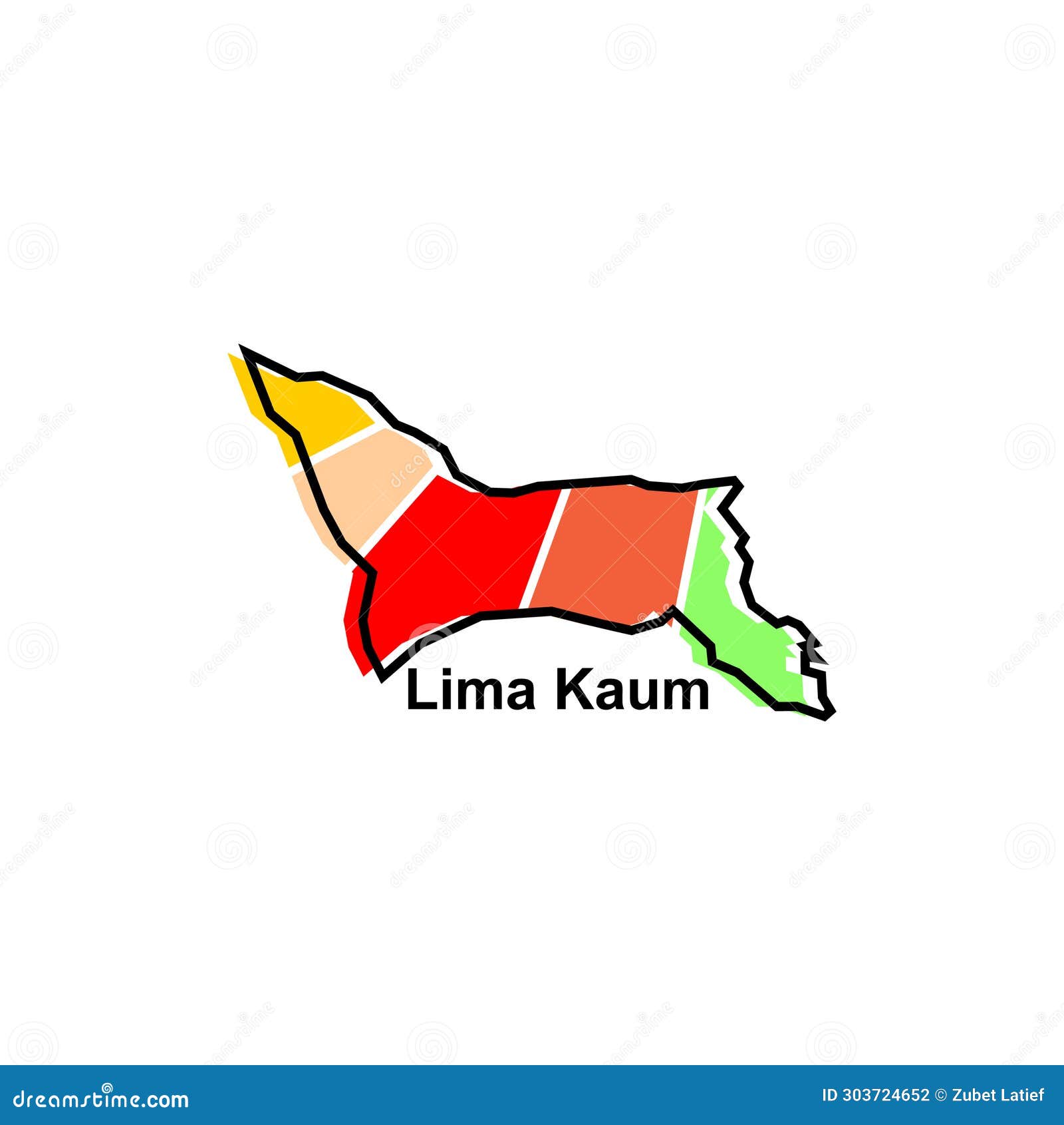 Lima lima district peru colorful vector map cartoondealer