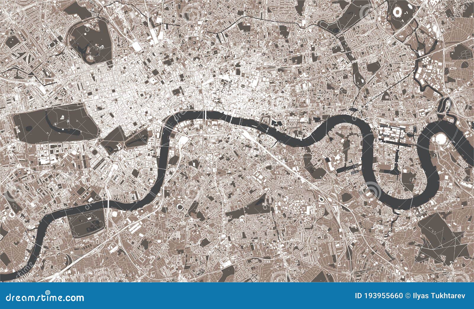 Map City London Great Britain Vector 193955660 
