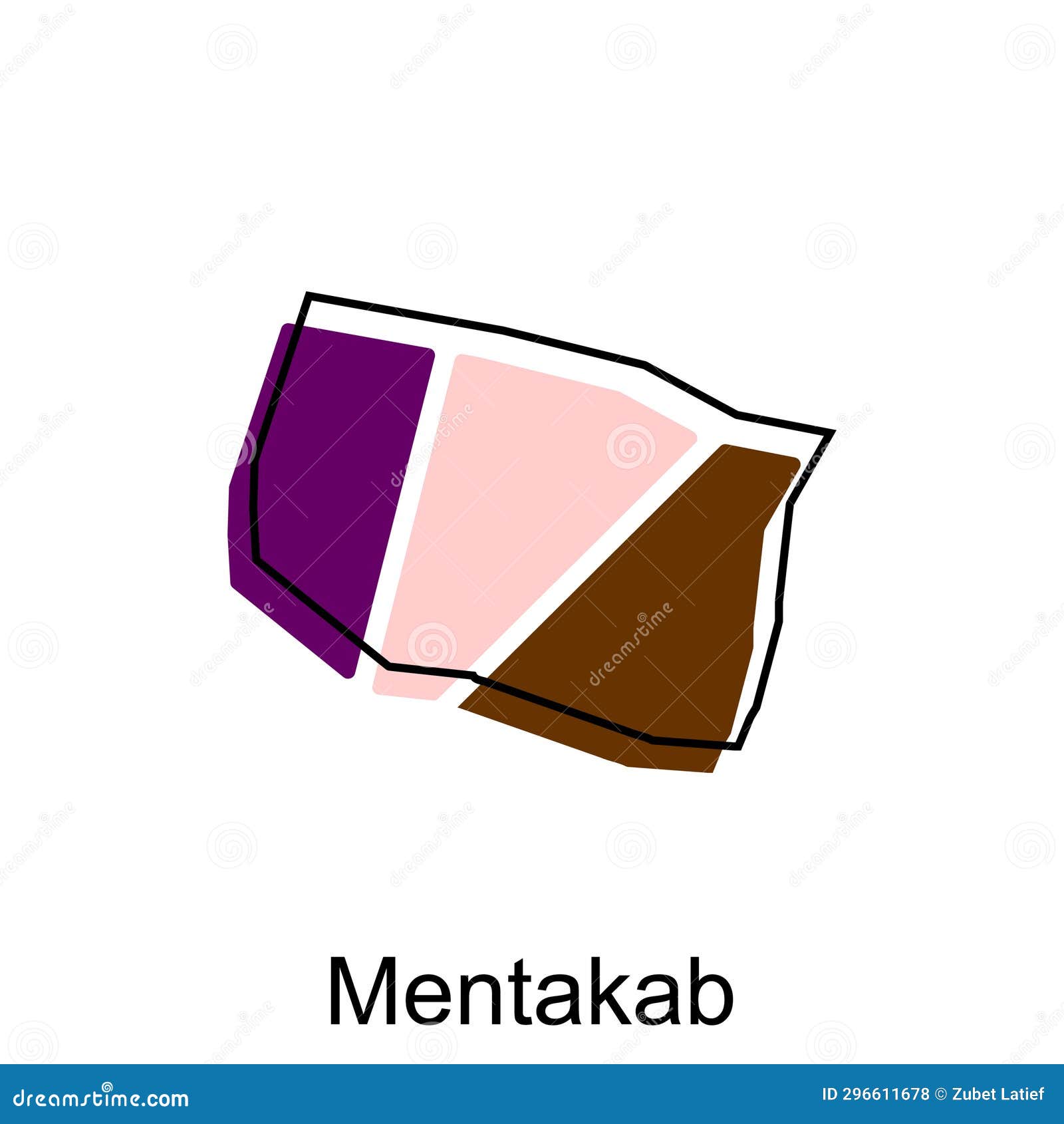 Map City of Mentakab Vector Design Template, Infographic Vector Map