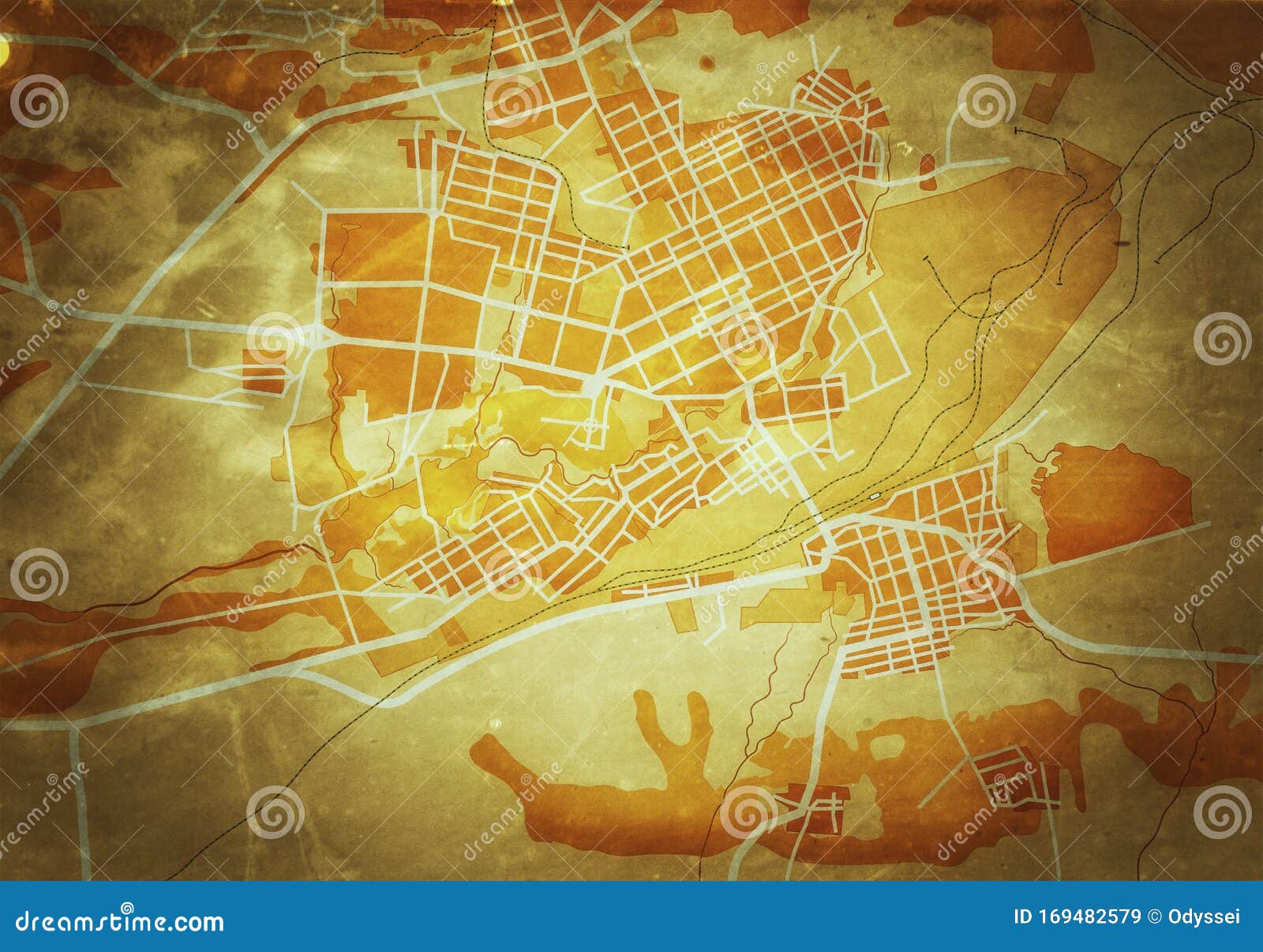 Map Of The City. Geographical Location, Navigation Tourist Guide, Route