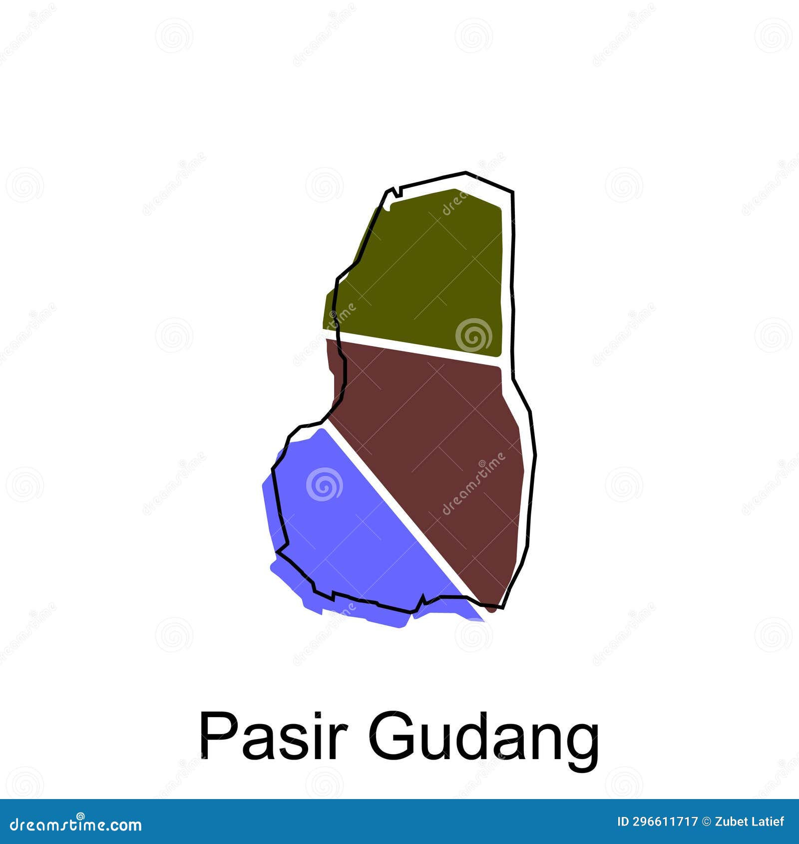 Map City of Pasir Gudang Vector Design Template, Infographic Vector Map