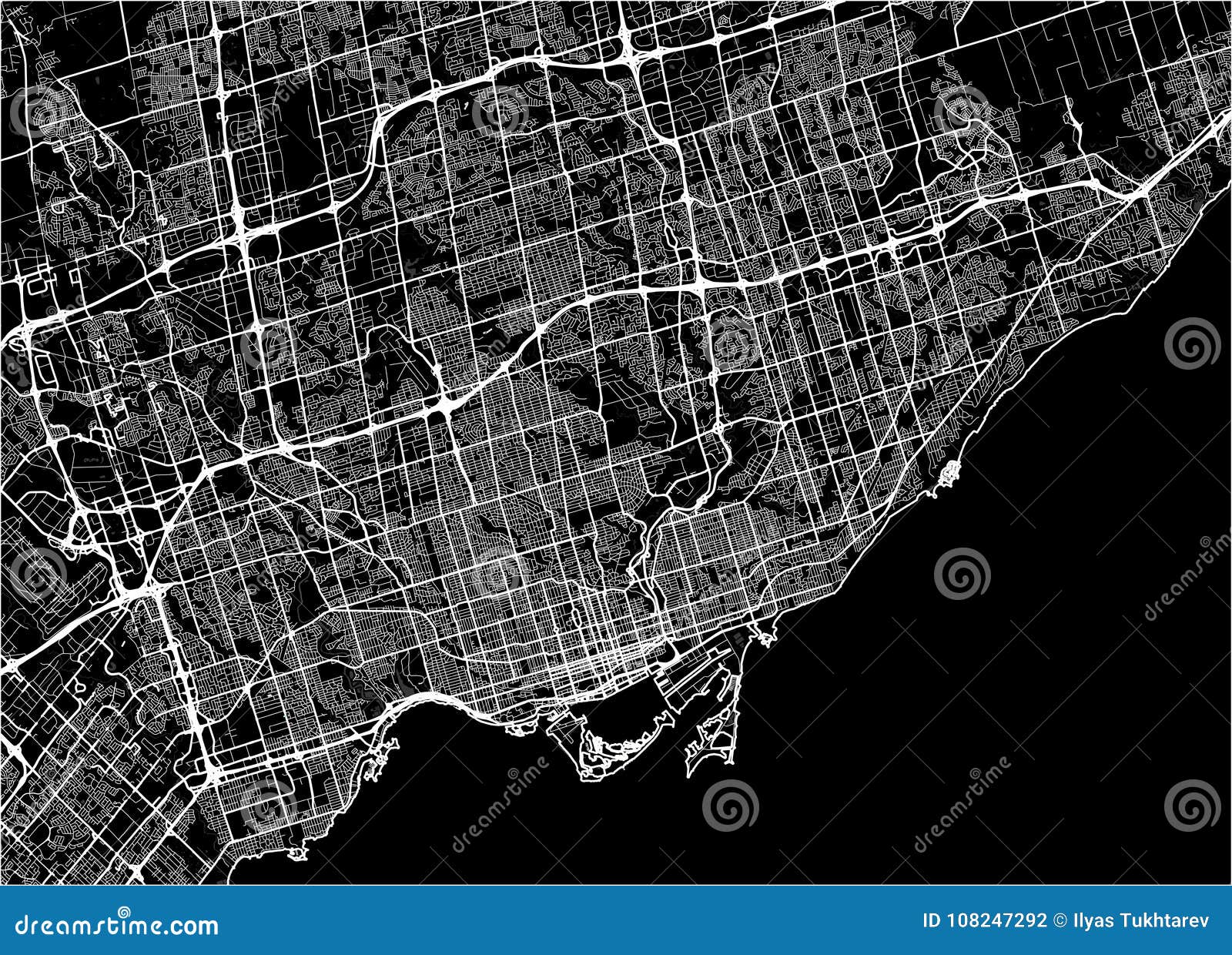 Toronto Canada Skyline. Detailed Vector Silhouette | CartoonDealer.com