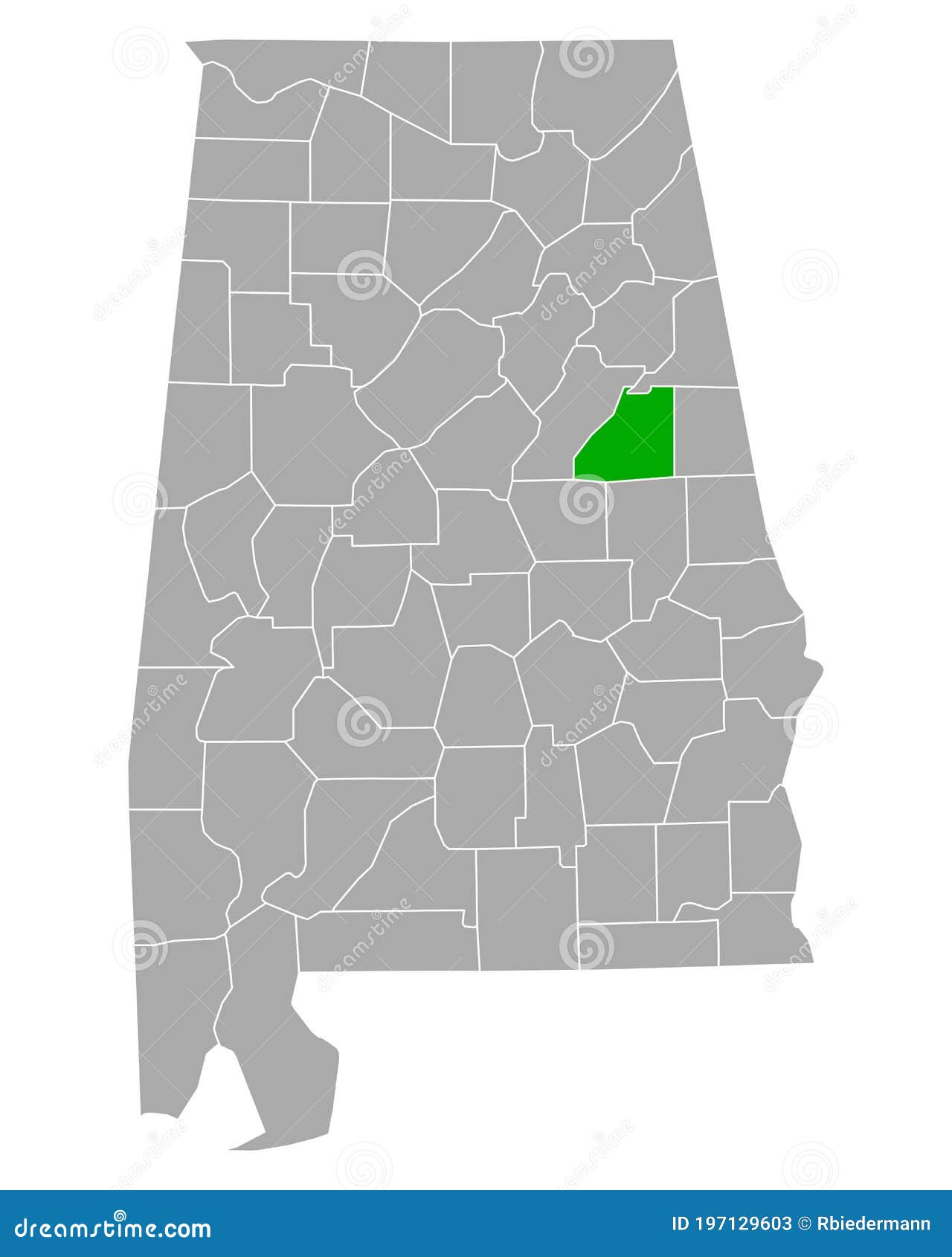 Map of Clay in Alabama stock vector. Illustration of region 197129603
