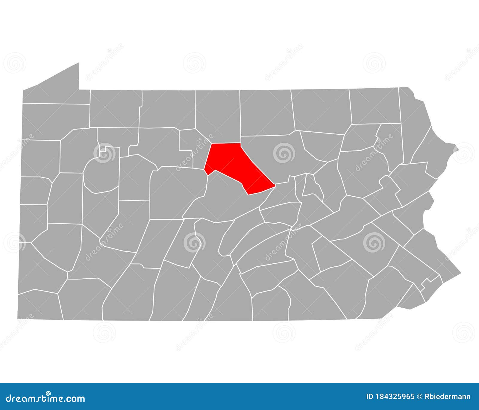 Map of Clinton in Pennsylvania Stock Vector Illustration of travel