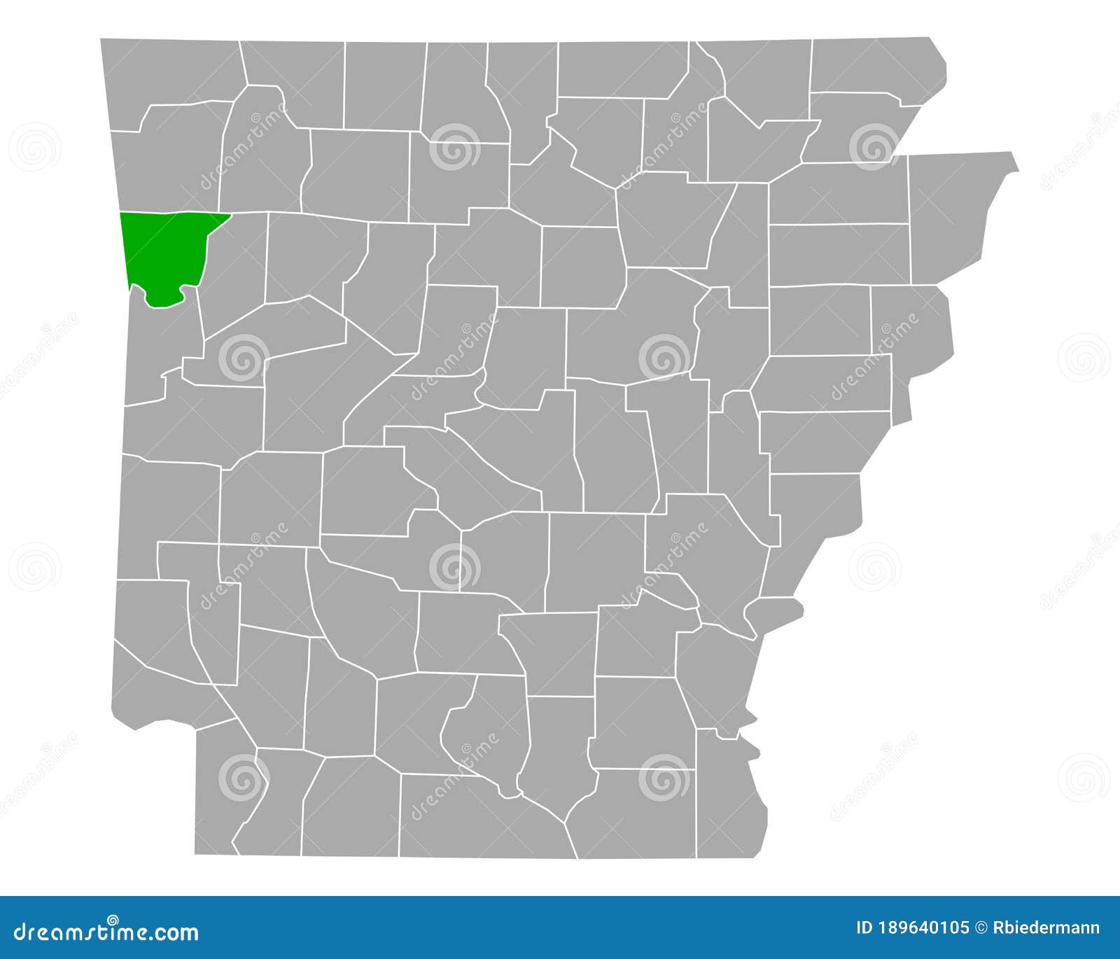 Map of Crawford in Arkansas Stock Vector Illustration of region